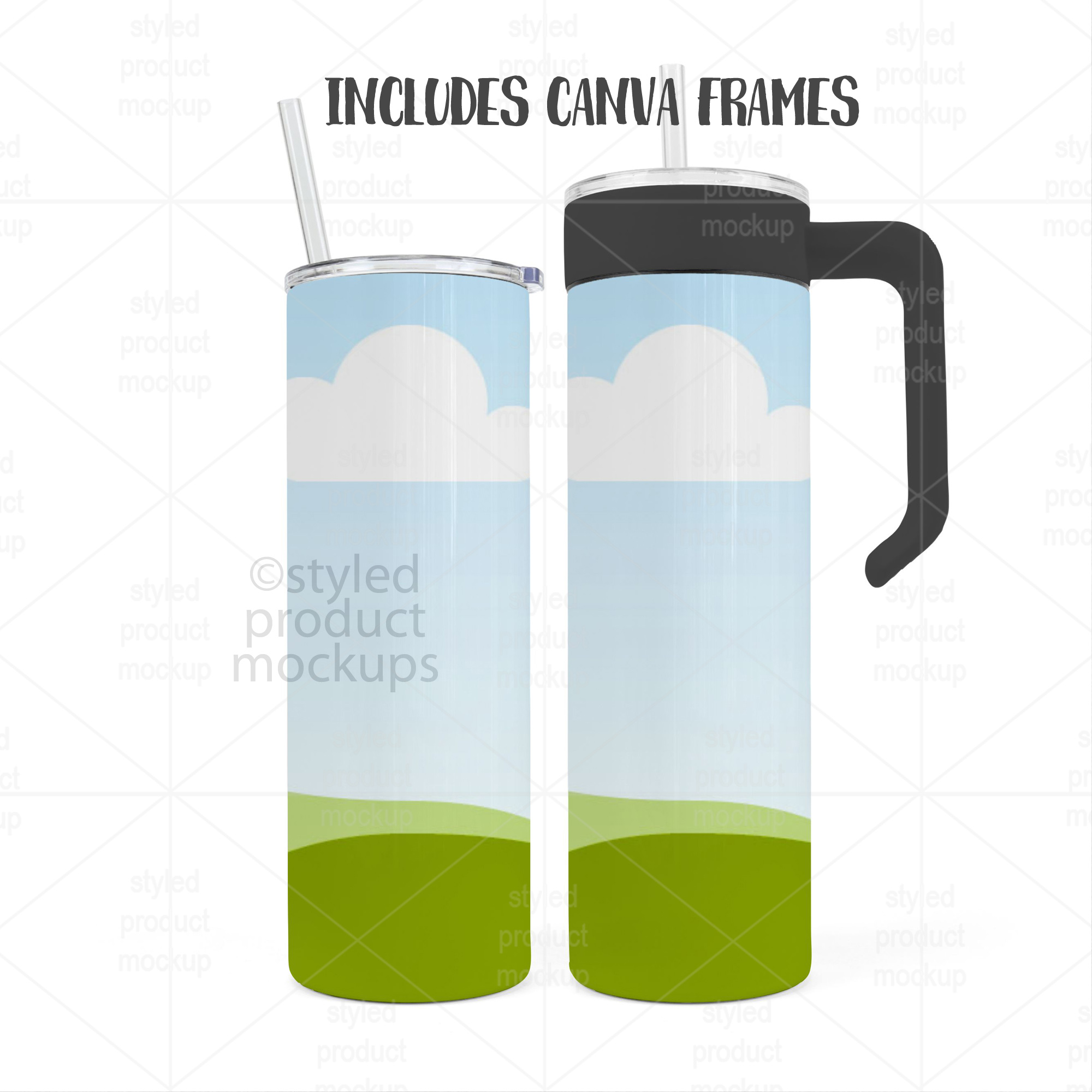 20oz Handle Tumbler Mockup