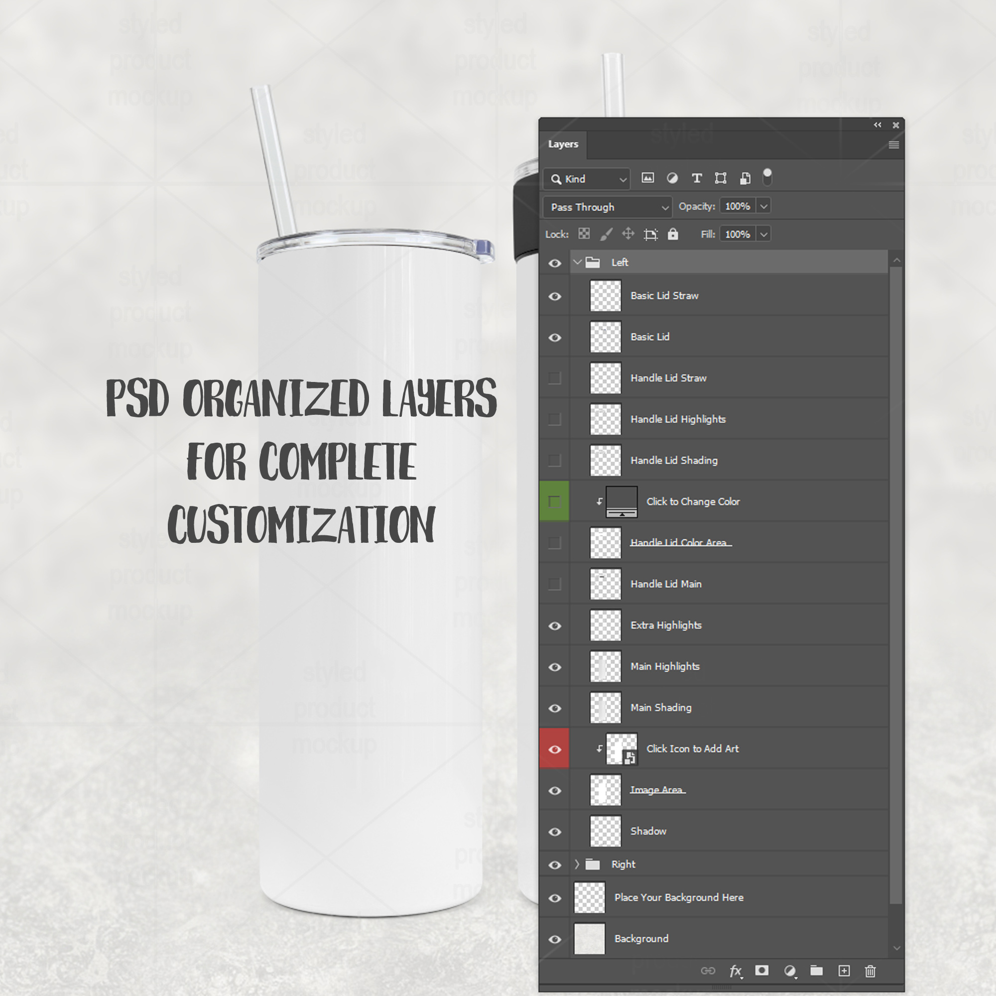20oz Handle Tumbler Mockup