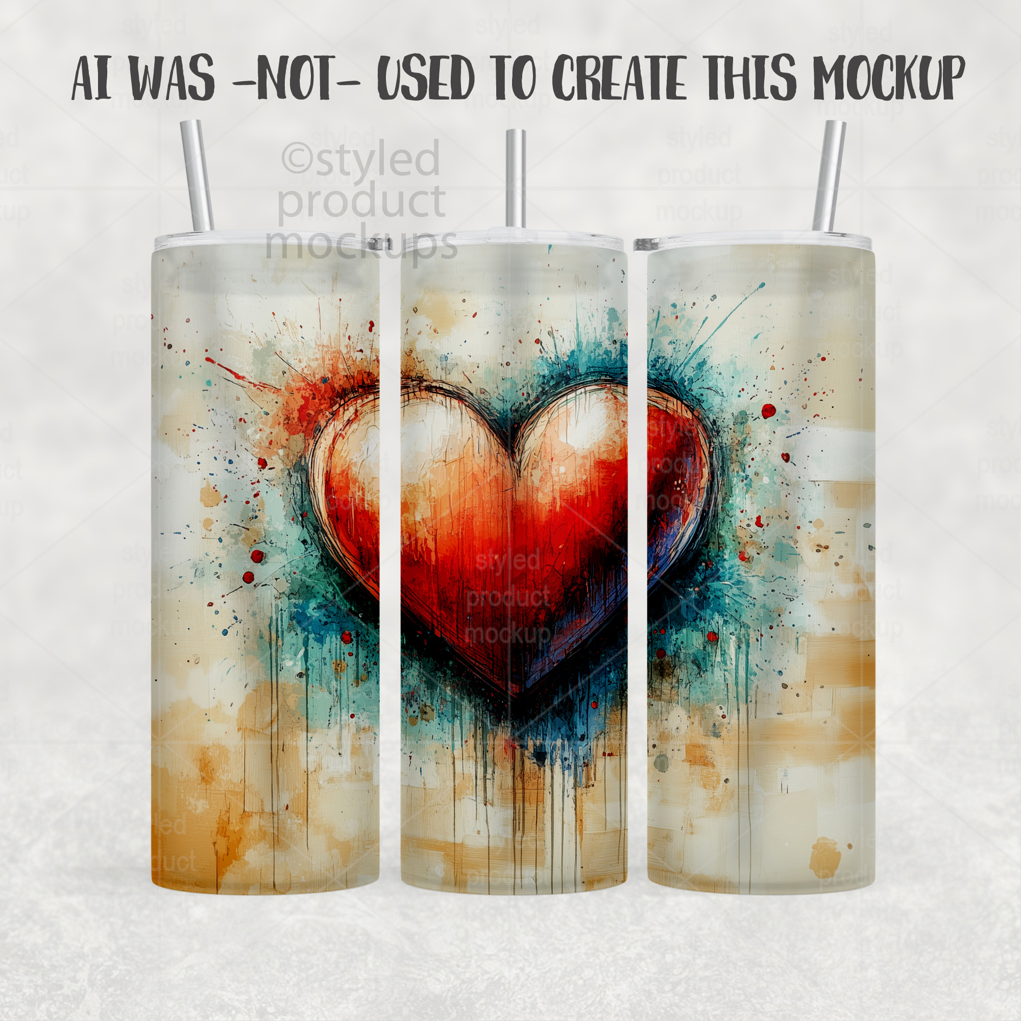 25oz Frosted Glass Tumbler Mockup