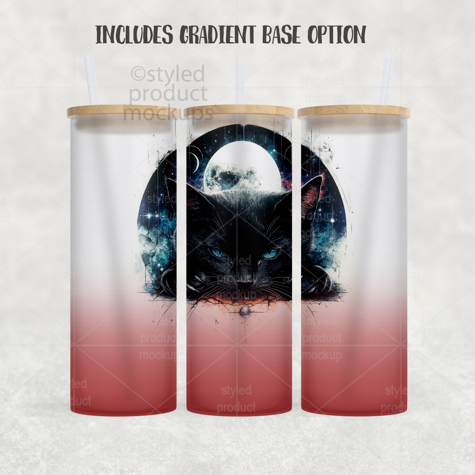 25oz Frosted Glass Tumbler Mockup