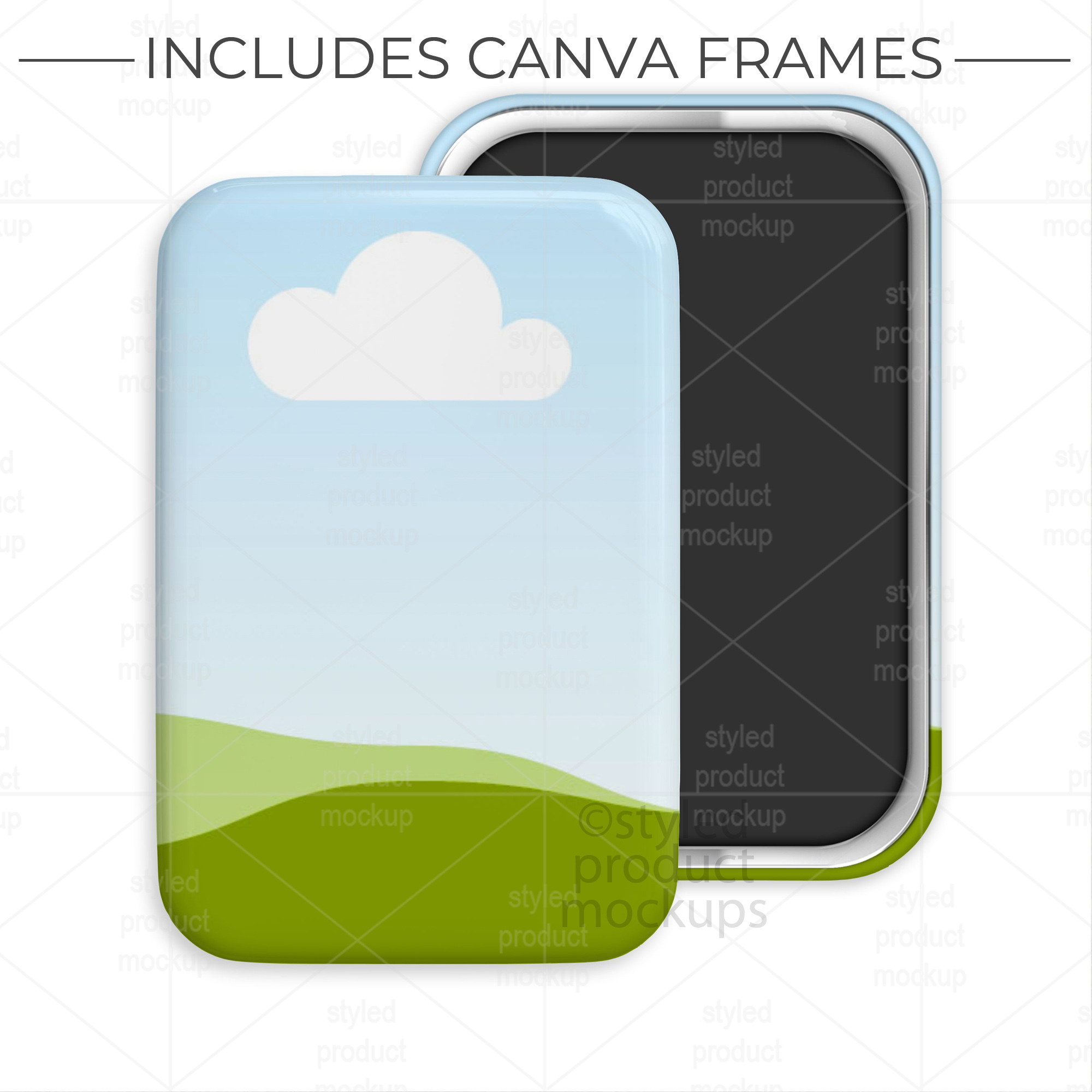 2x3 Button Magnet Mockup Vertical