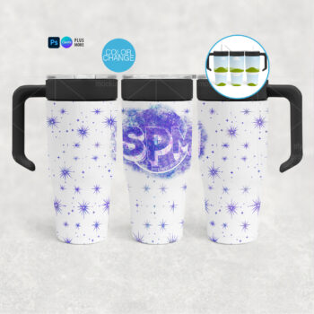 30oz Handle Lid Tumbler Mockup