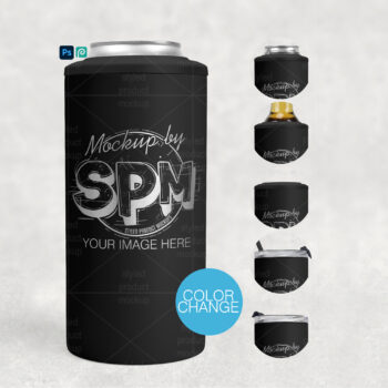 Powder Coated 4-in-1 Can Cooler Mockup