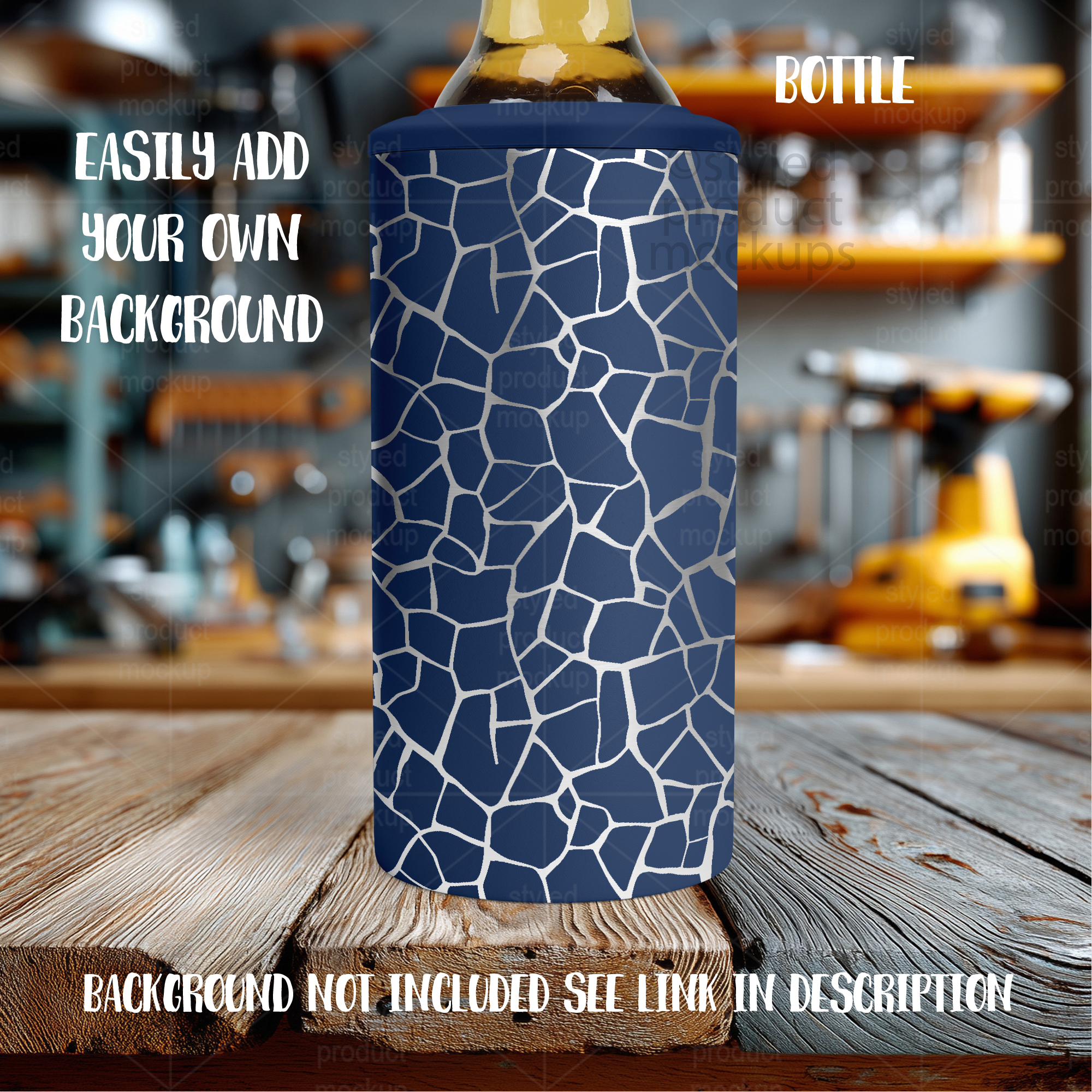 Powder Coated 4-in-1 Can Cooler Mockup