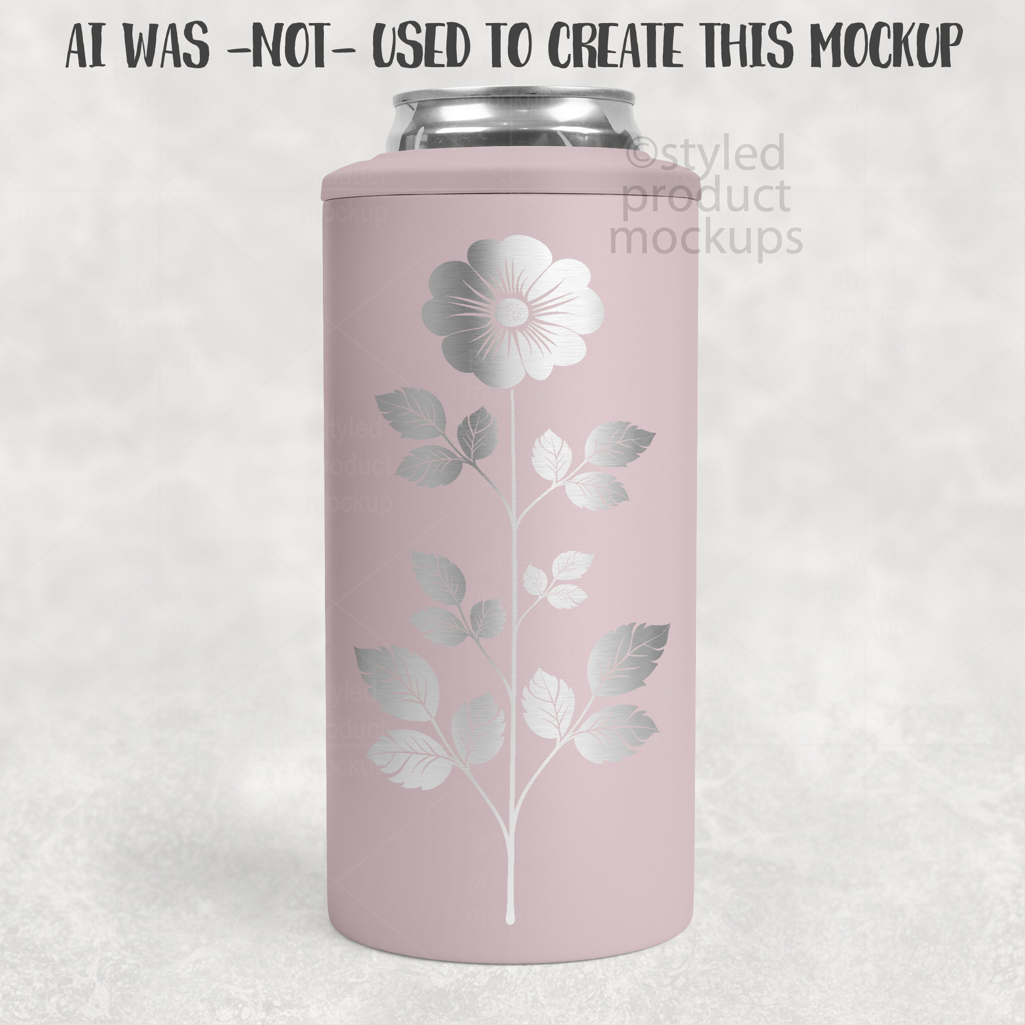 Powder Coated 4-in-1 Can Cooler Mockup