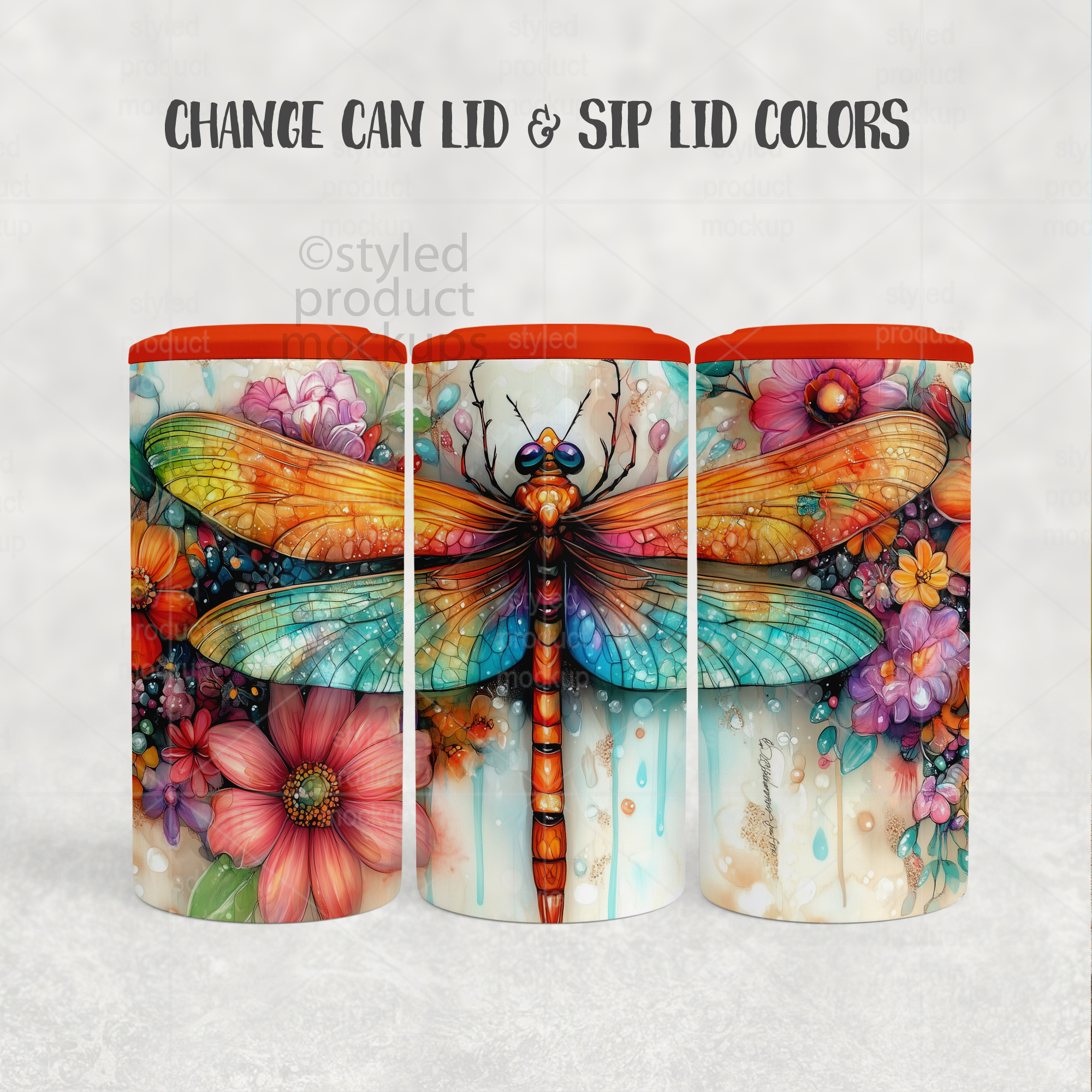 4-in-1 Can Cooler Mockup Full Wrap