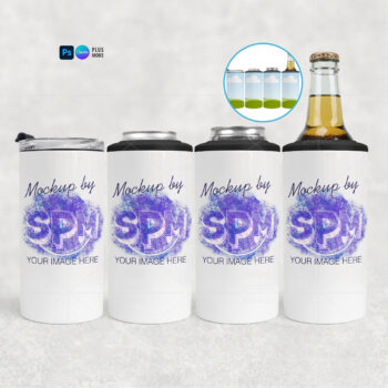 4-in-1 Can Cooler Mockup