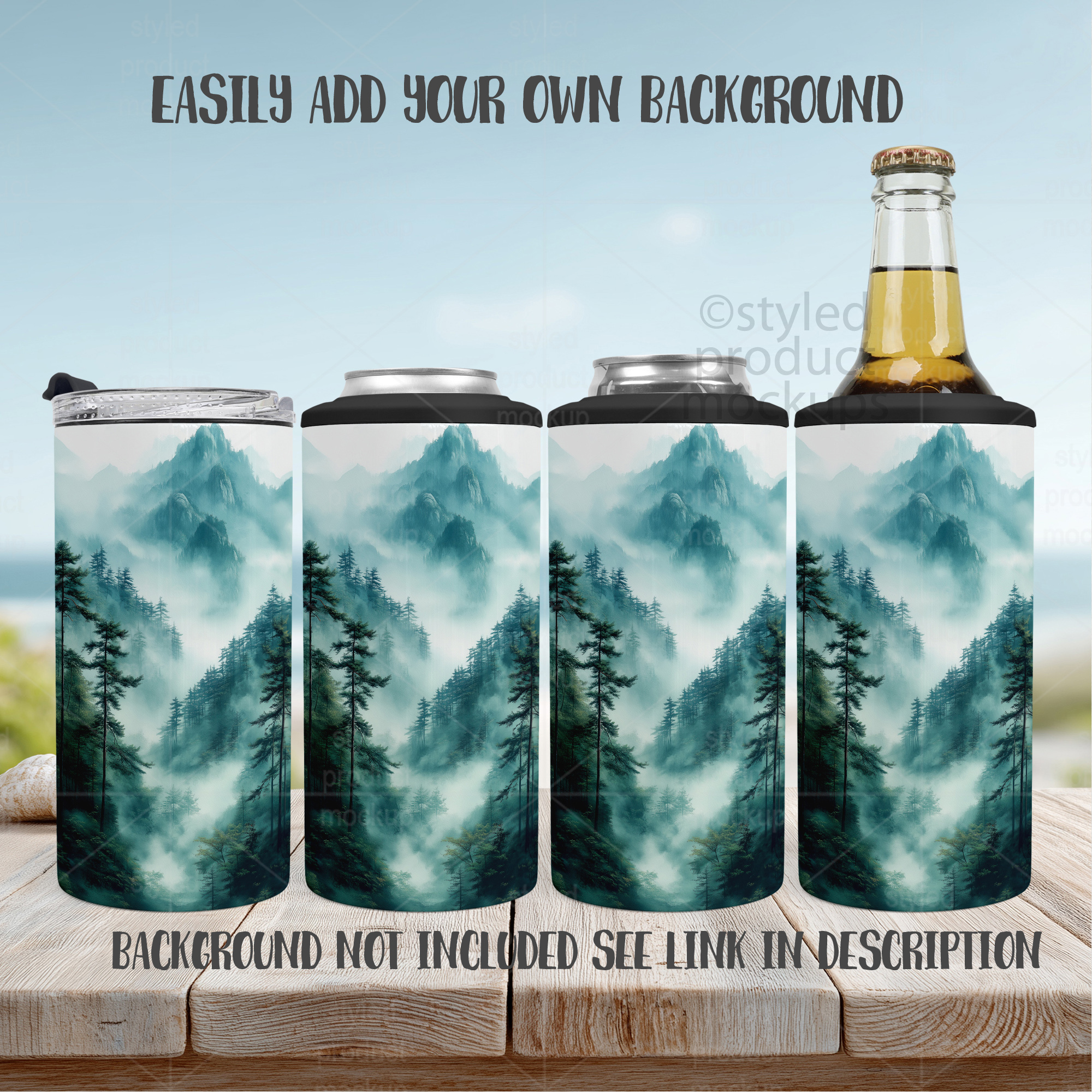 4-in-1 Can Cooler Mockup