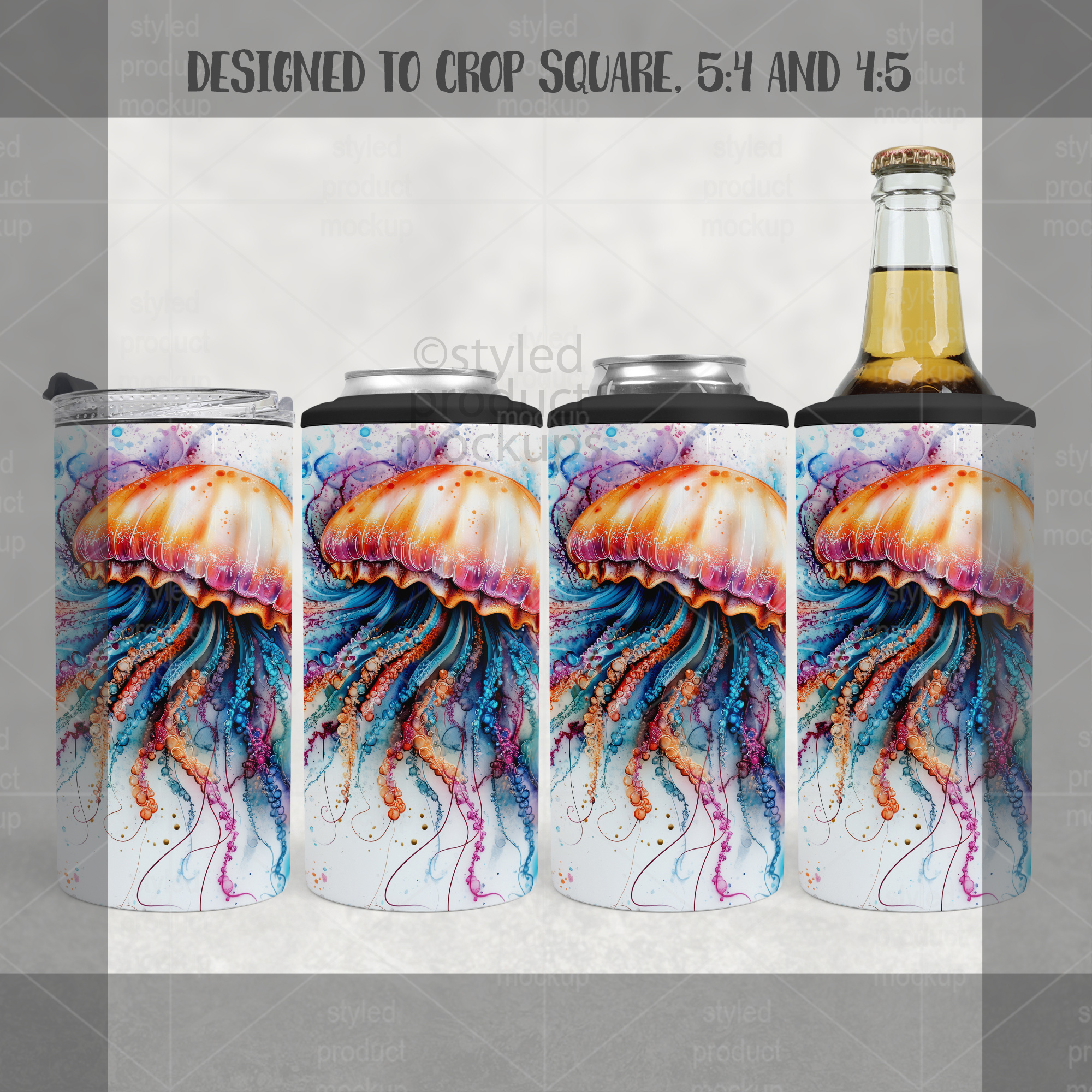 4-in-1 Can Cooler Mockup
