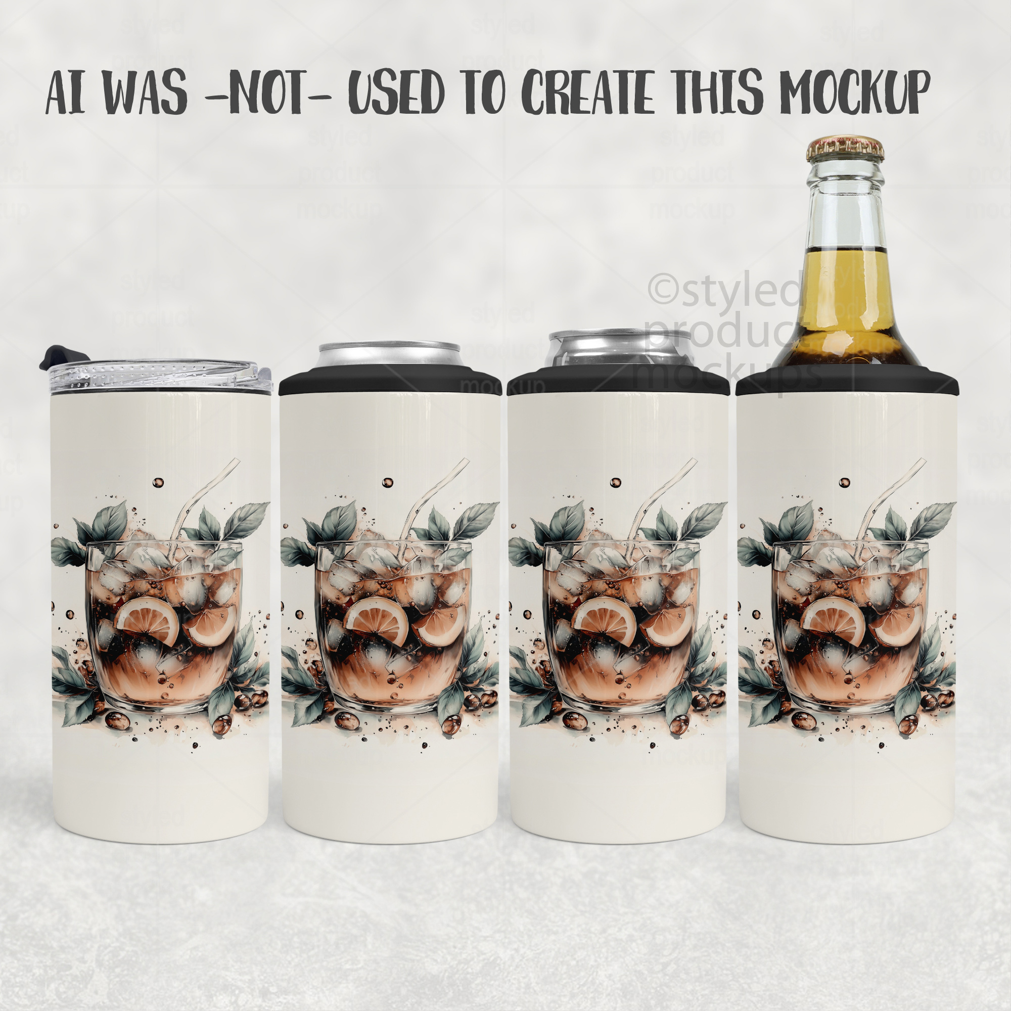 4-in-1 Can Cooler Mockup
