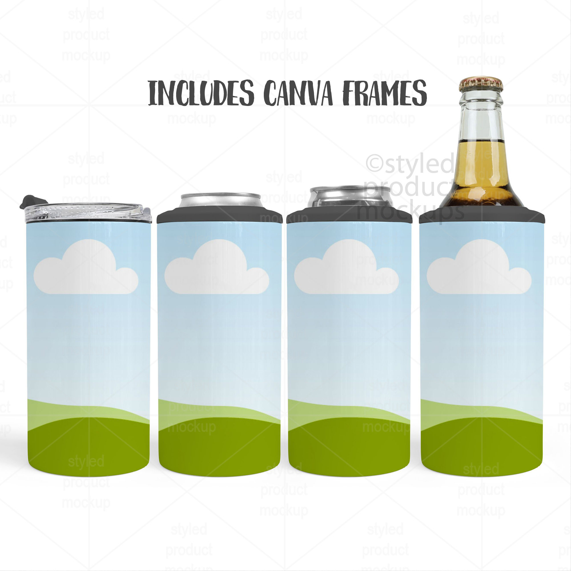 4-in-1 Can Cooler Mockup