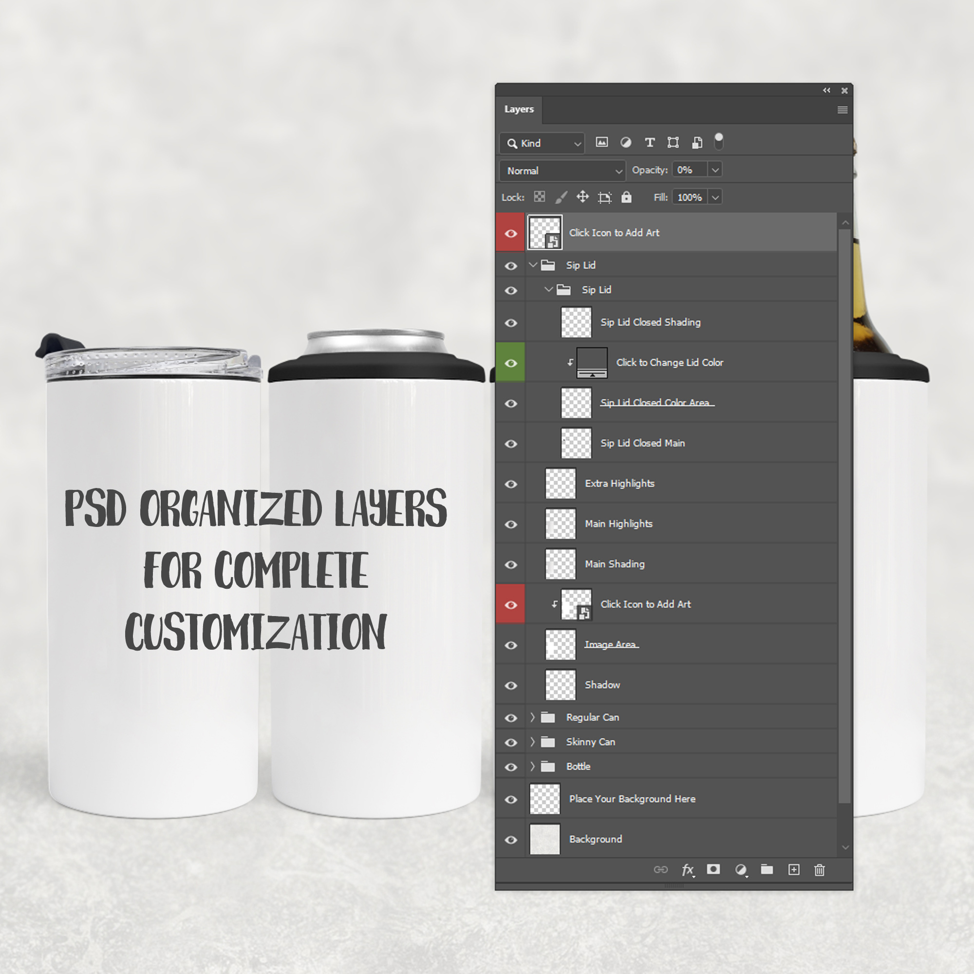 4-in-1 Can Cooler Mockup