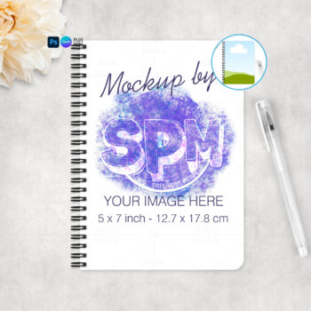 5x7 Spiral Notebook Mockup
