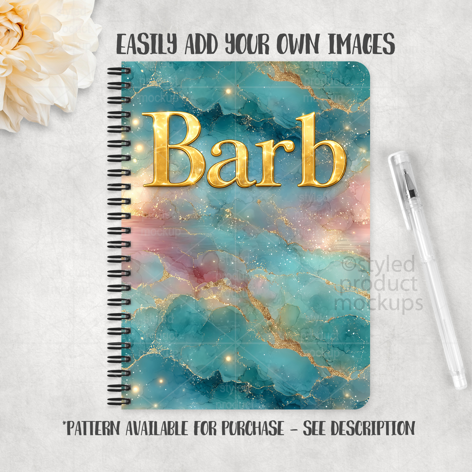5x7 Spiral Notebook Mockup