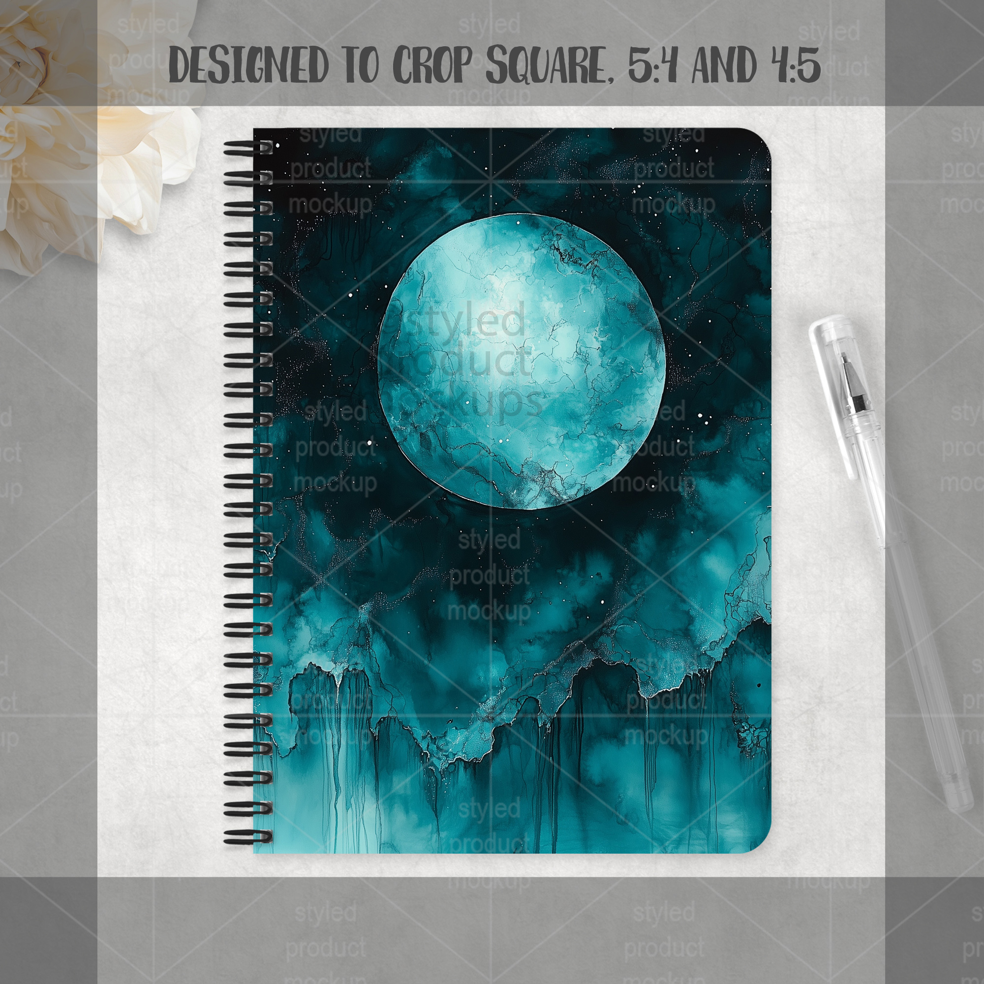 5x7 Spiral Notebook Mockup