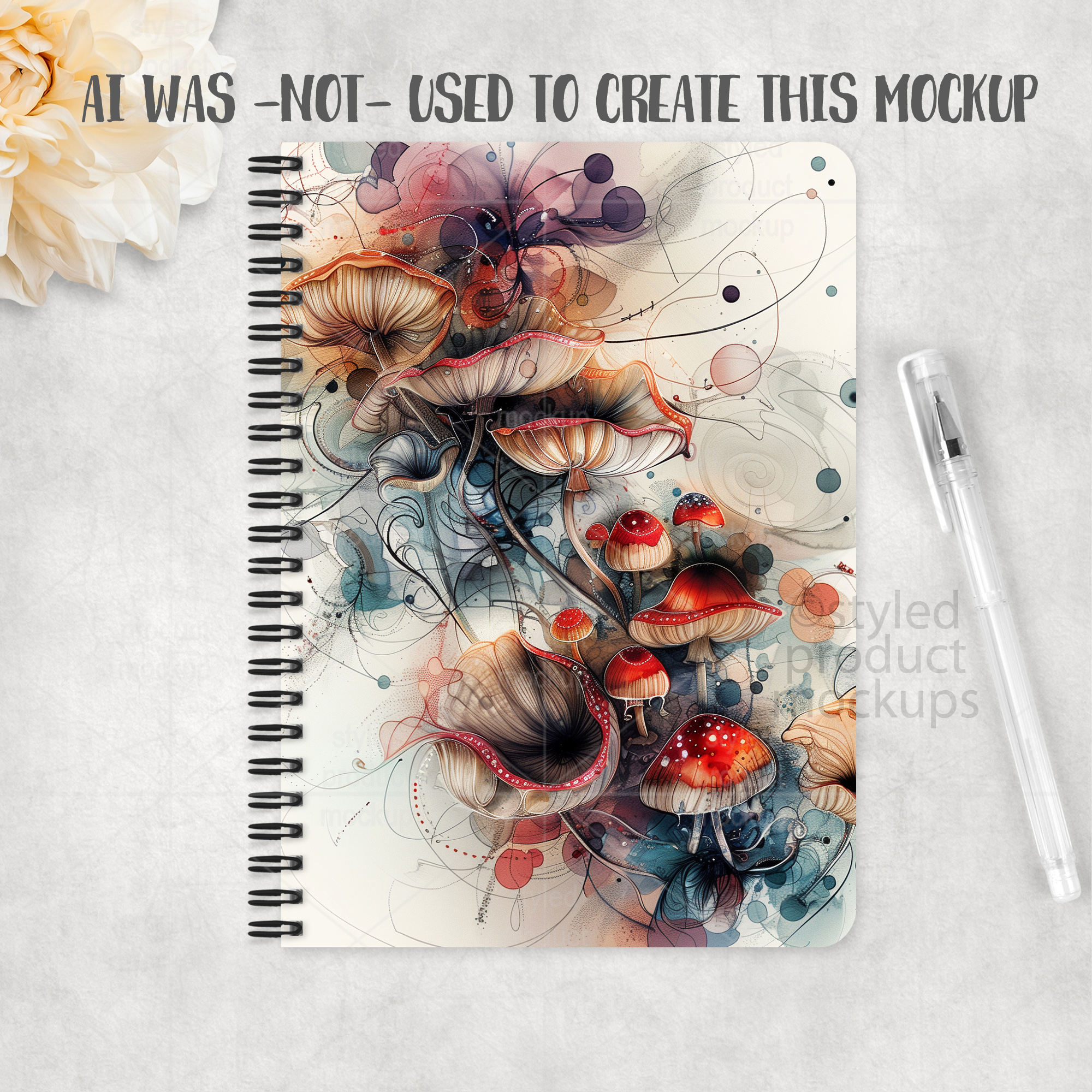 5x7 Spiral Notebook Mockup