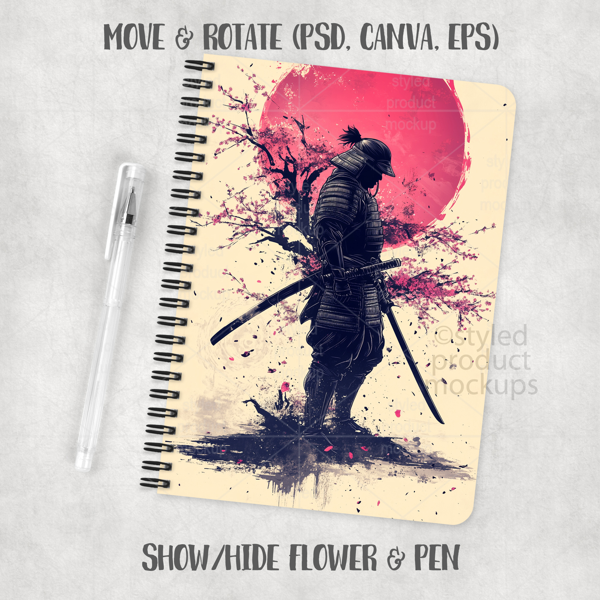 5x7 Spiral Notebook Mockup