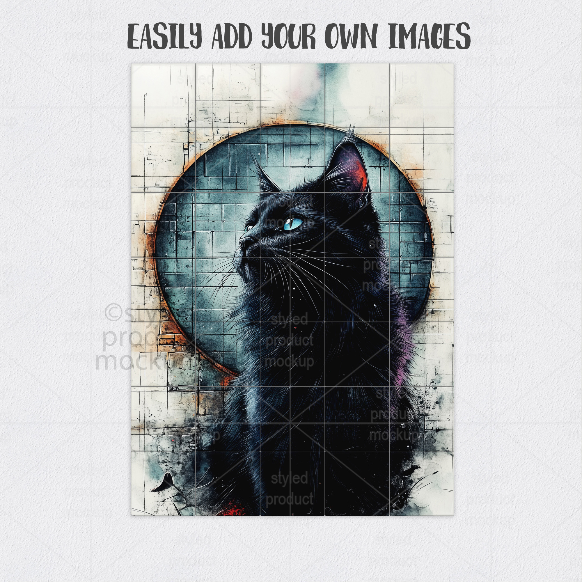 5x7 Tile Mural Mockup