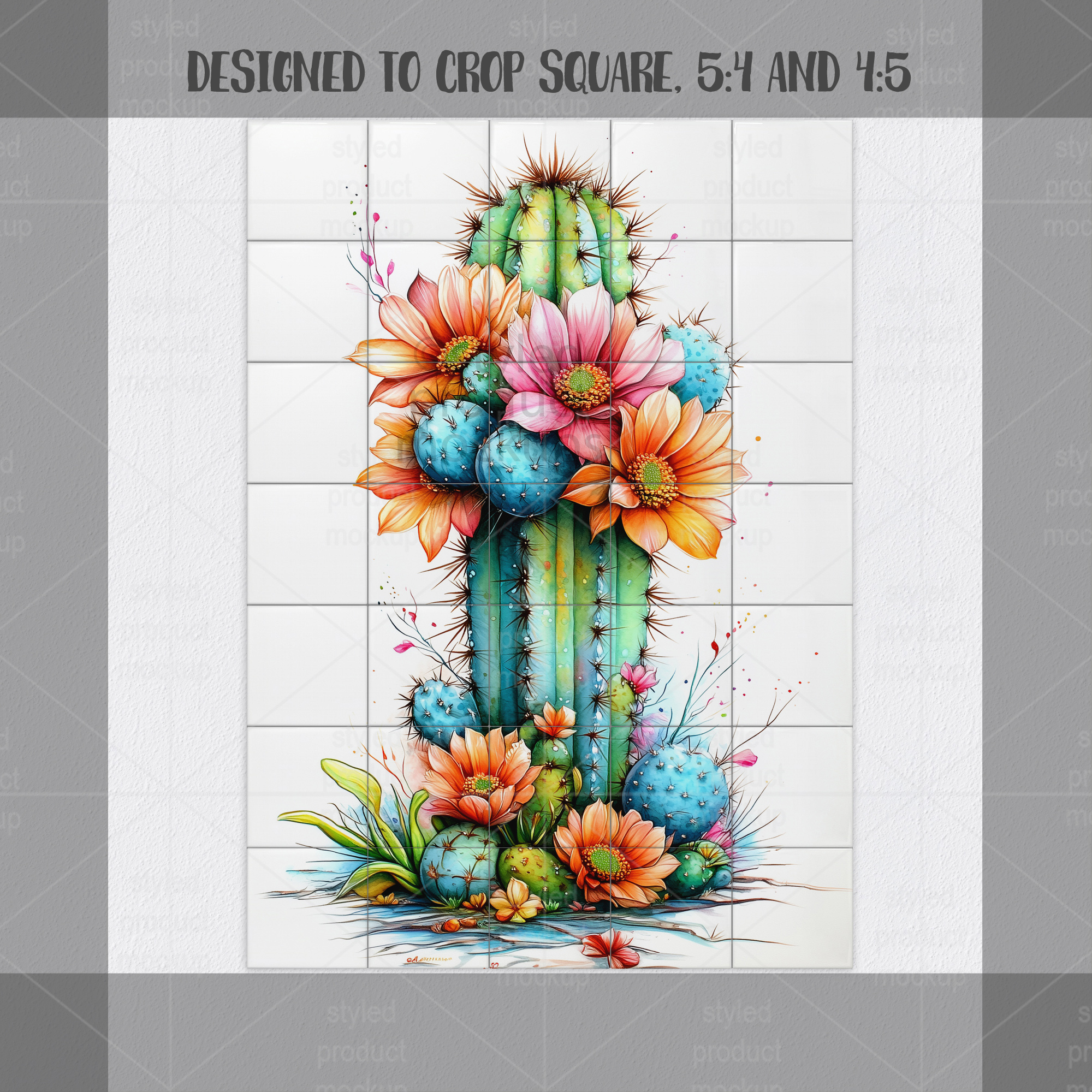 5x7 Tile Mural Mockup