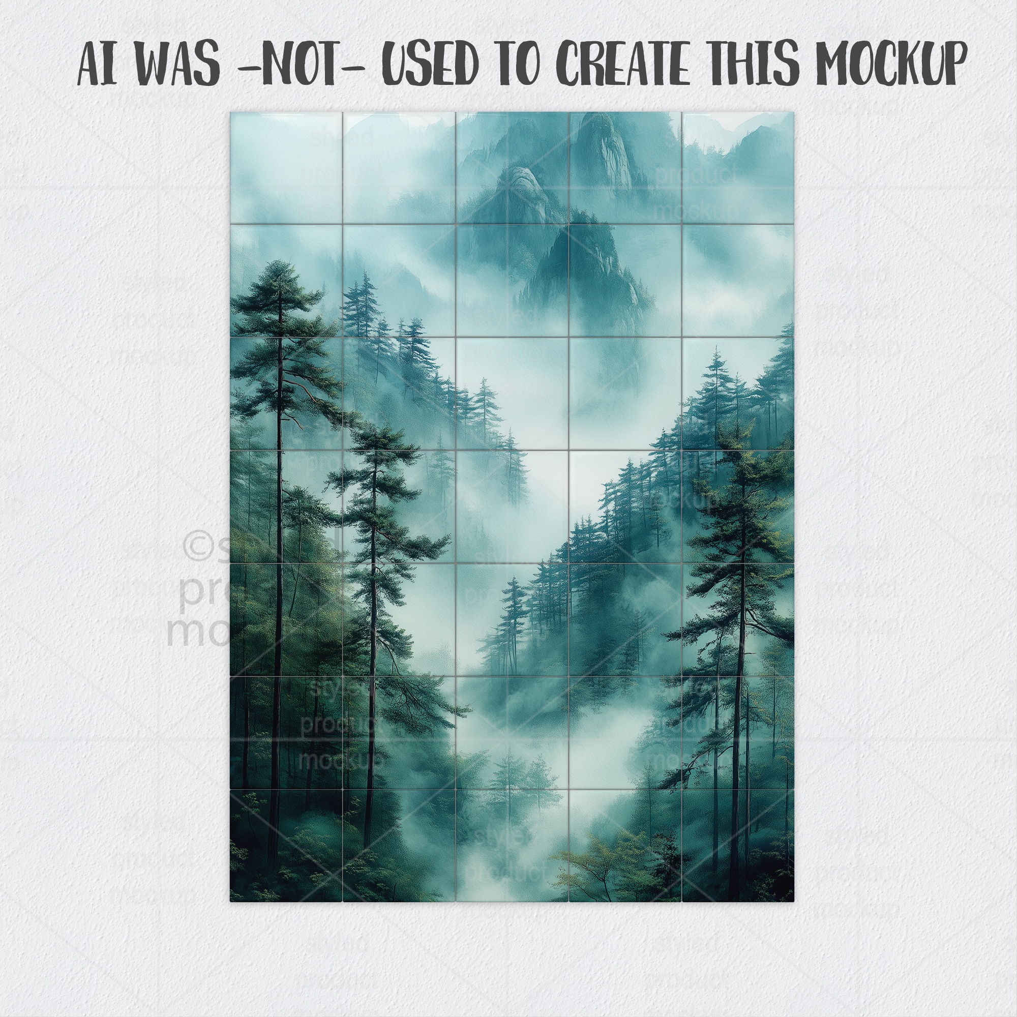 5x7 Tile Mural Mockup