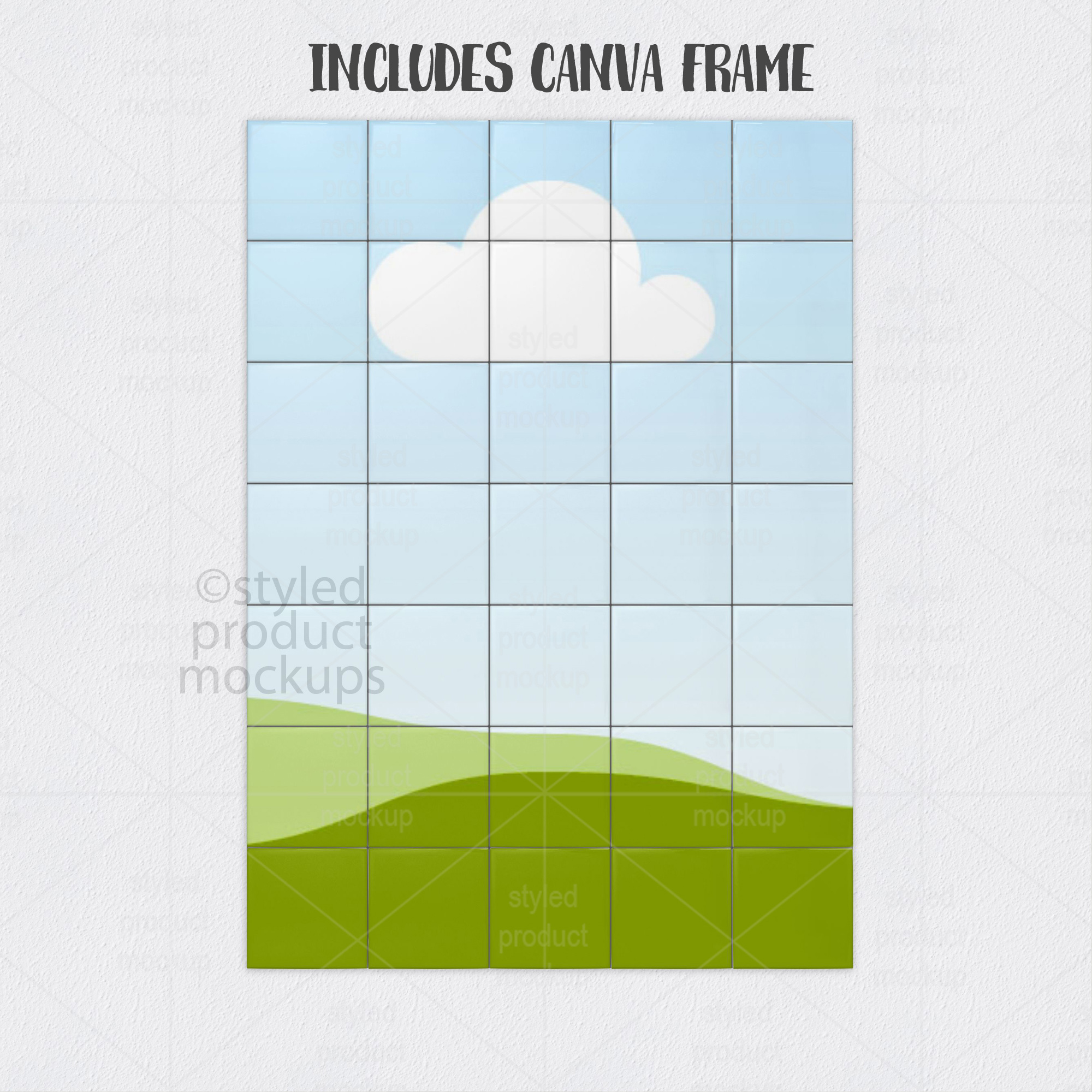 5x7 Tile Mural Mockup