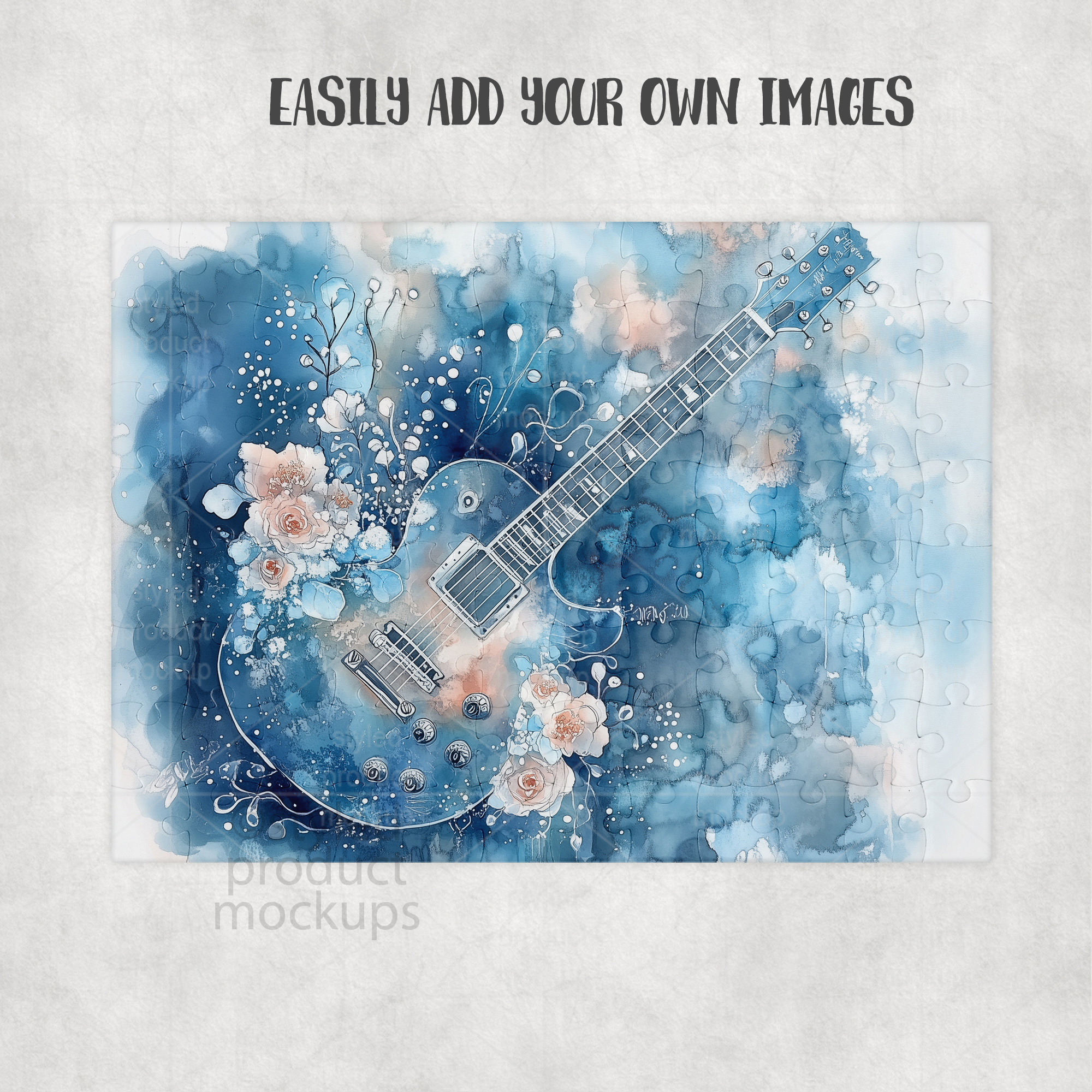 96 Piece Jigsaw Puzzle Mockup Horizontal