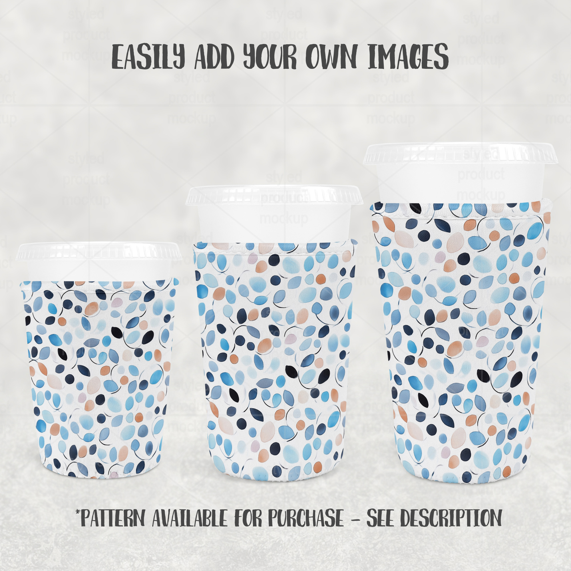 Iced Latte Coffee Sleeve Mockup Bundle