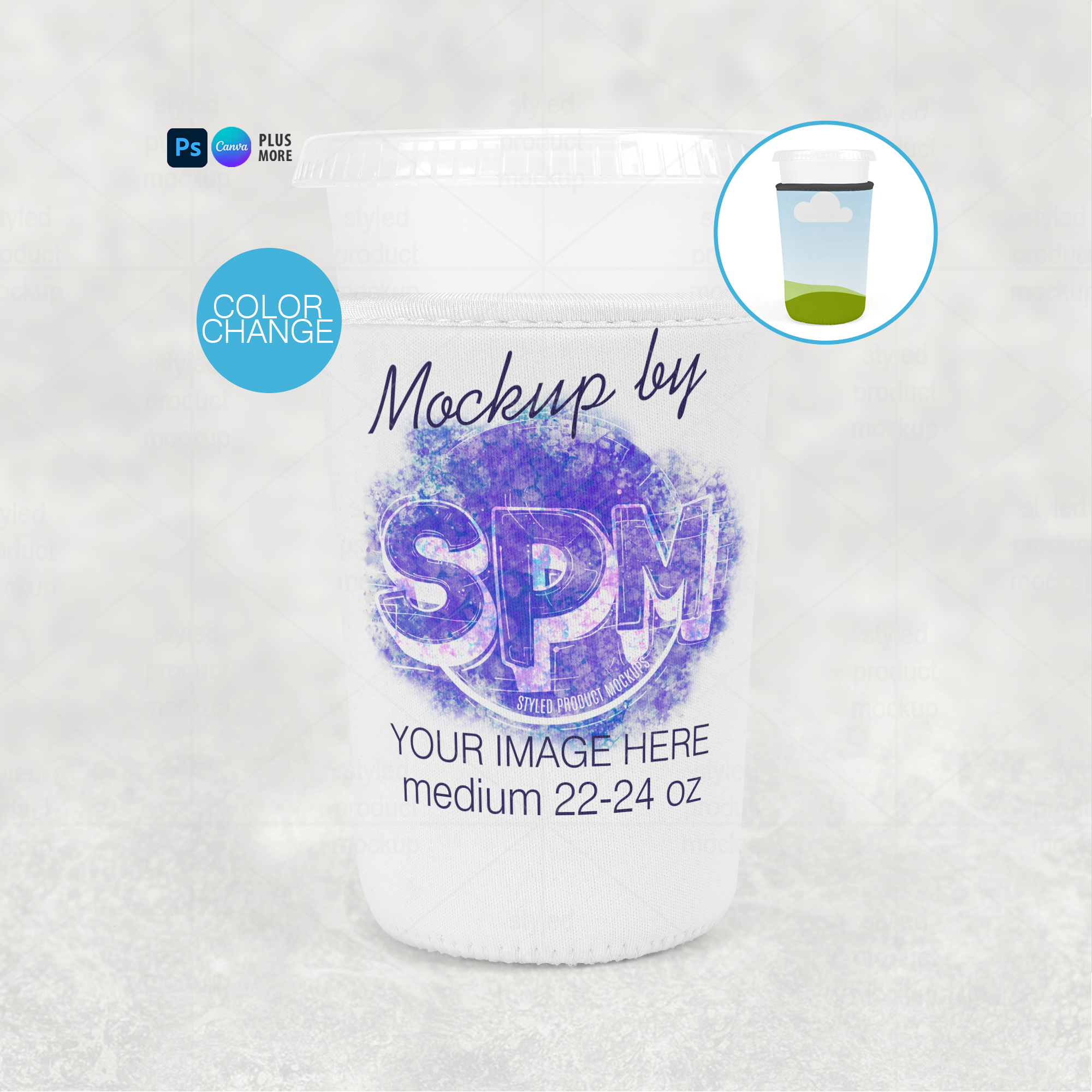Medium Iced Coffee Sleeve Mockup