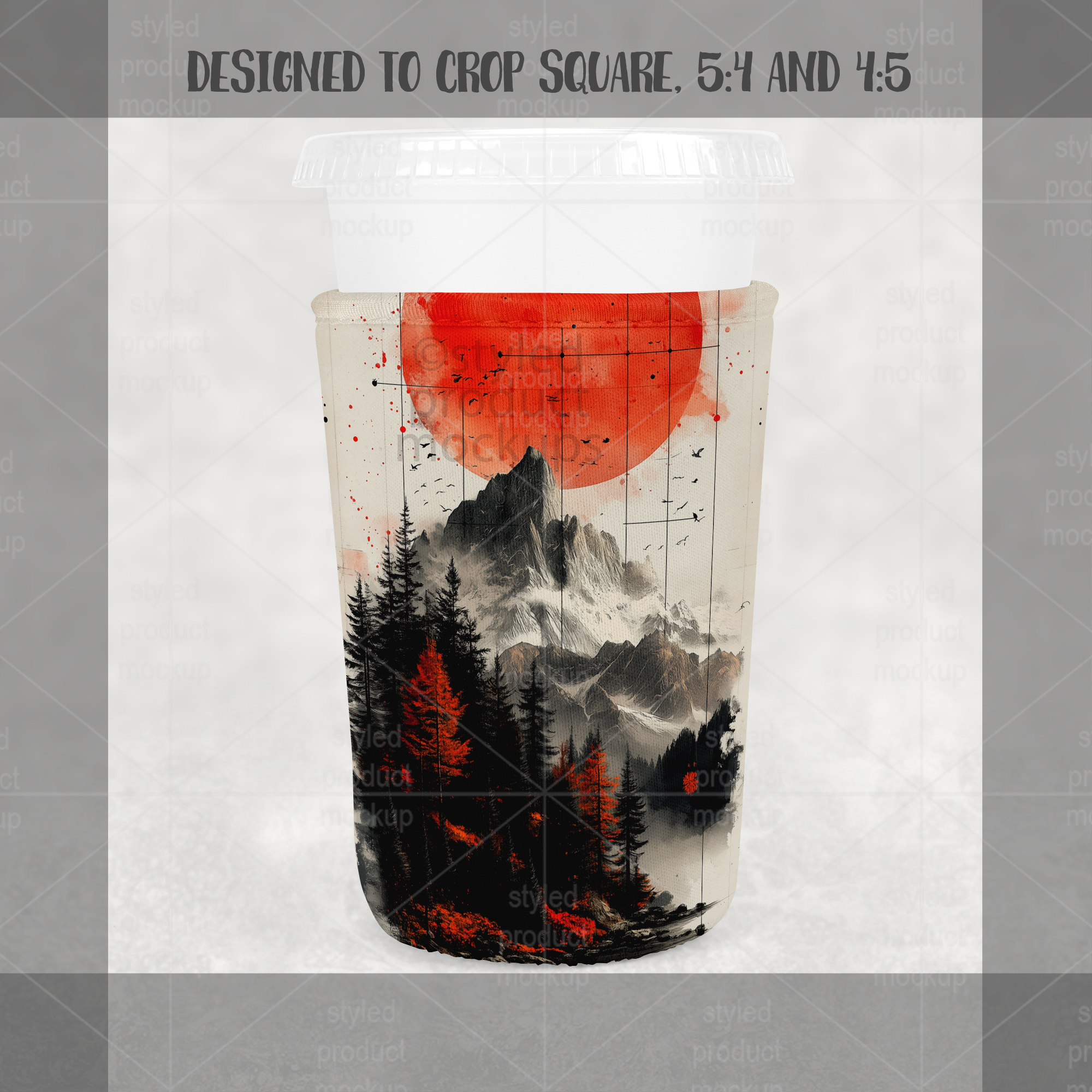 Medium Iced Coffee Sleeve Mockup