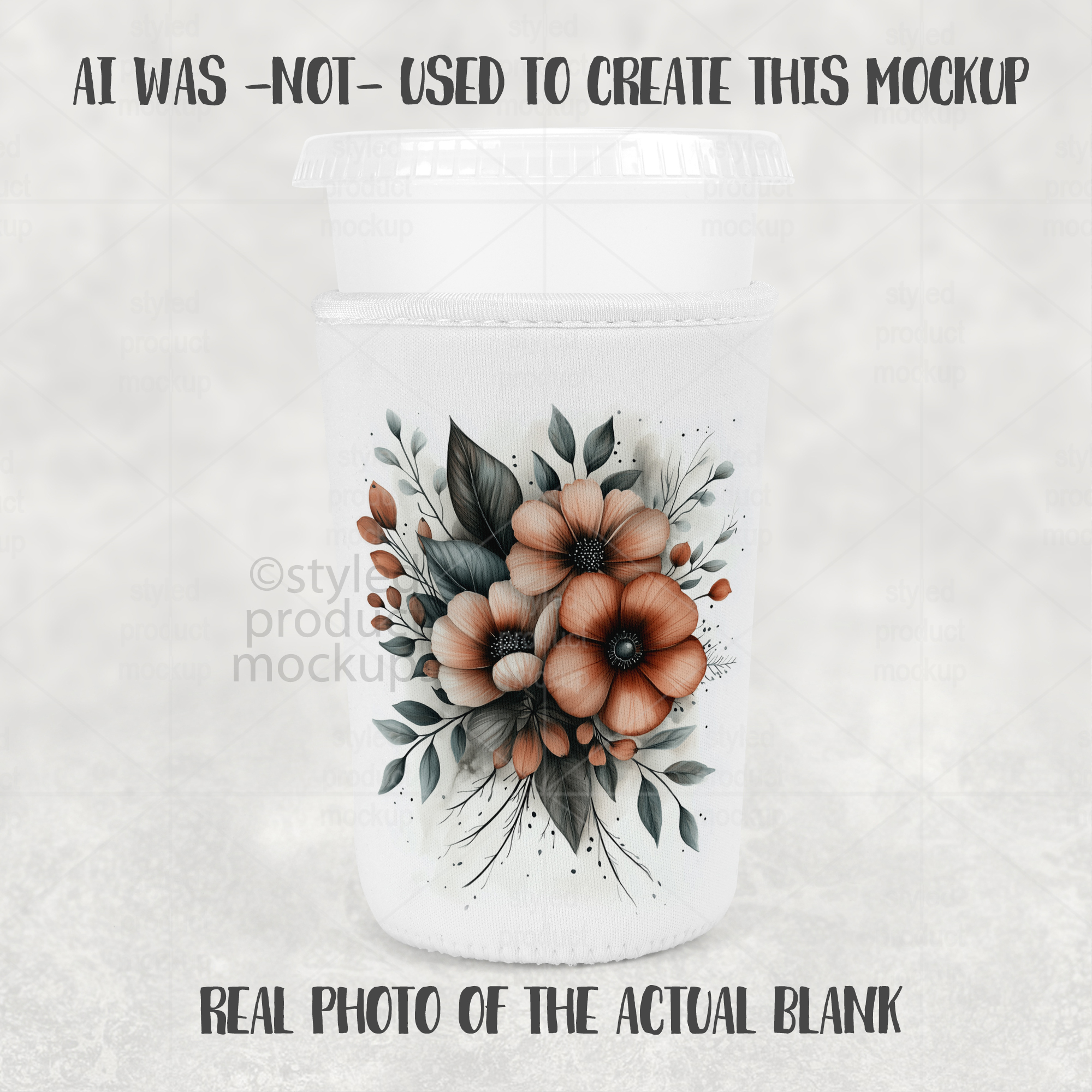 Medium Iced Coffee Sleeve Mockup