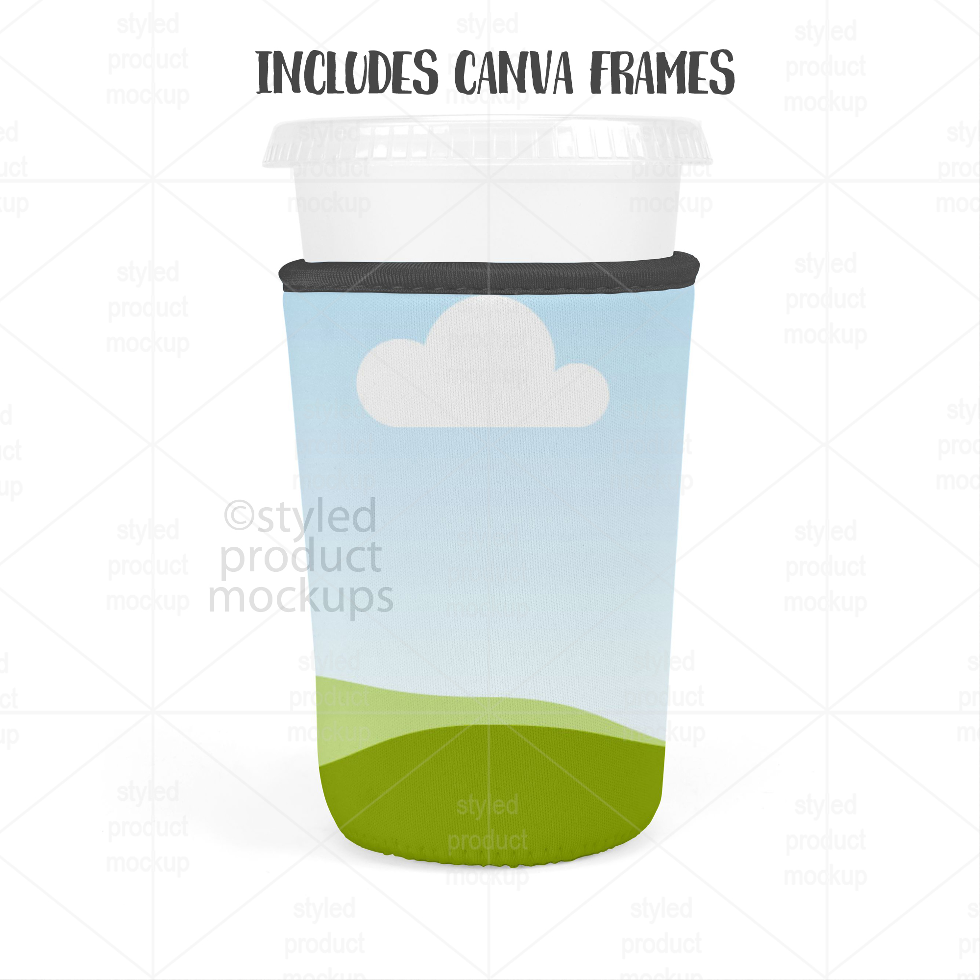 Medium Iced Coffee Sleeve Mockup