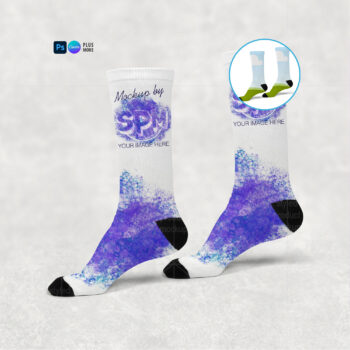 Dress Crew Socks Mockup