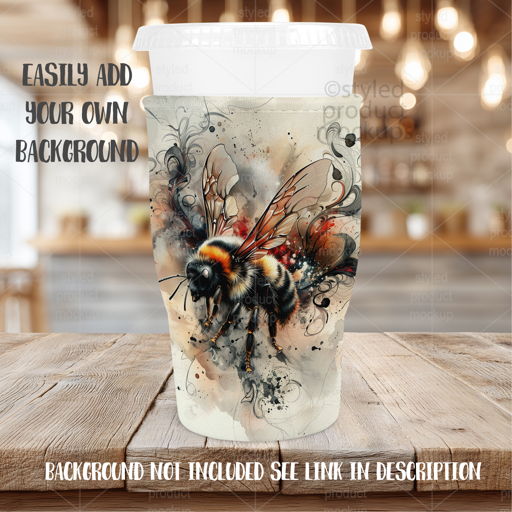Large Coffee Hugger Mockup