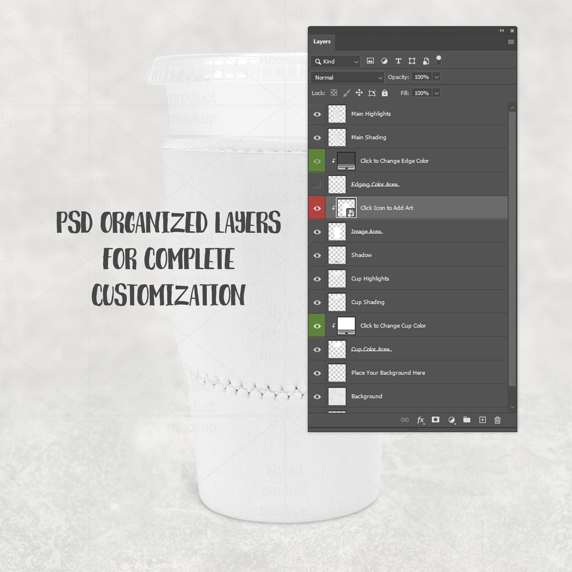 Large Coffee Hugger Mockup
