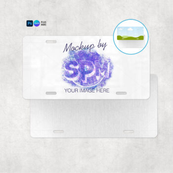 Sublimation License Plate Mockup
