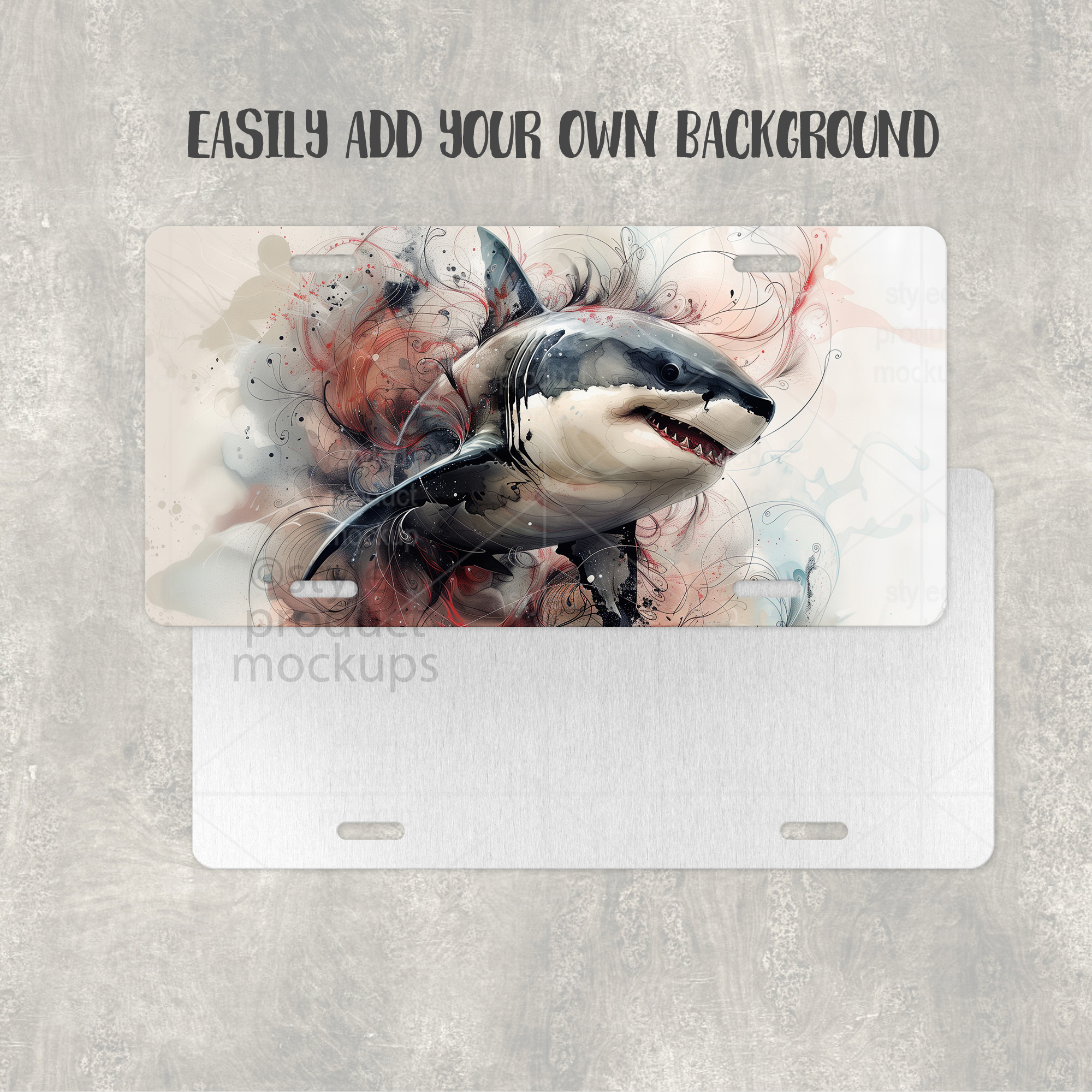 Sublimation License Plate Mockup