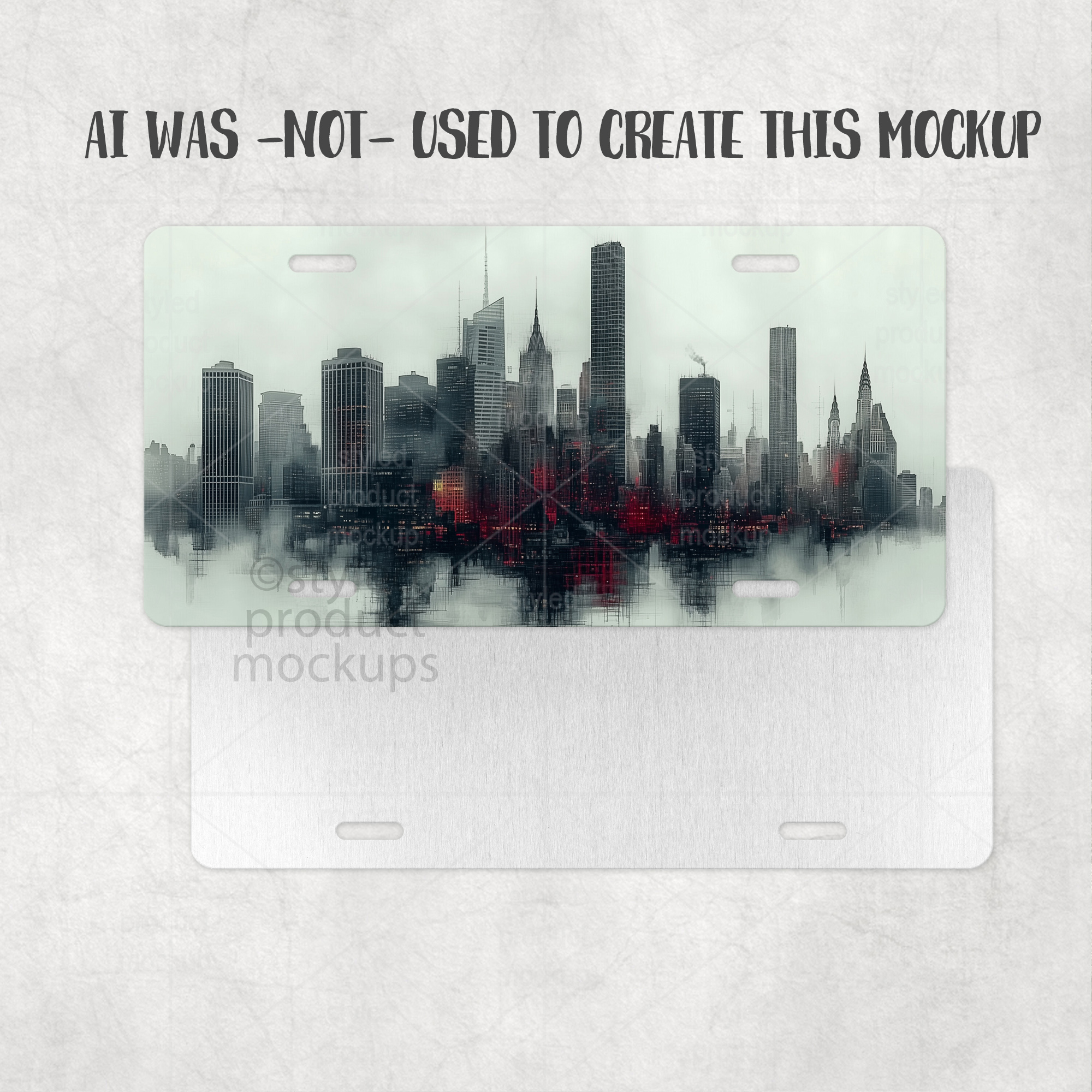 Sublimation License Plate Mockup