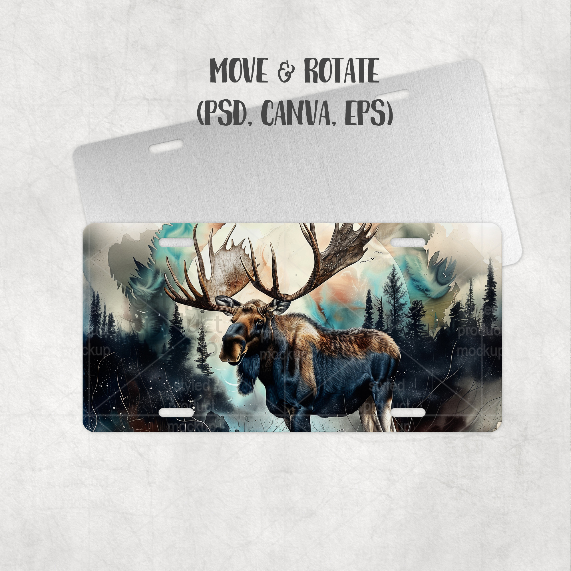 Sublimation License Plate Mockup