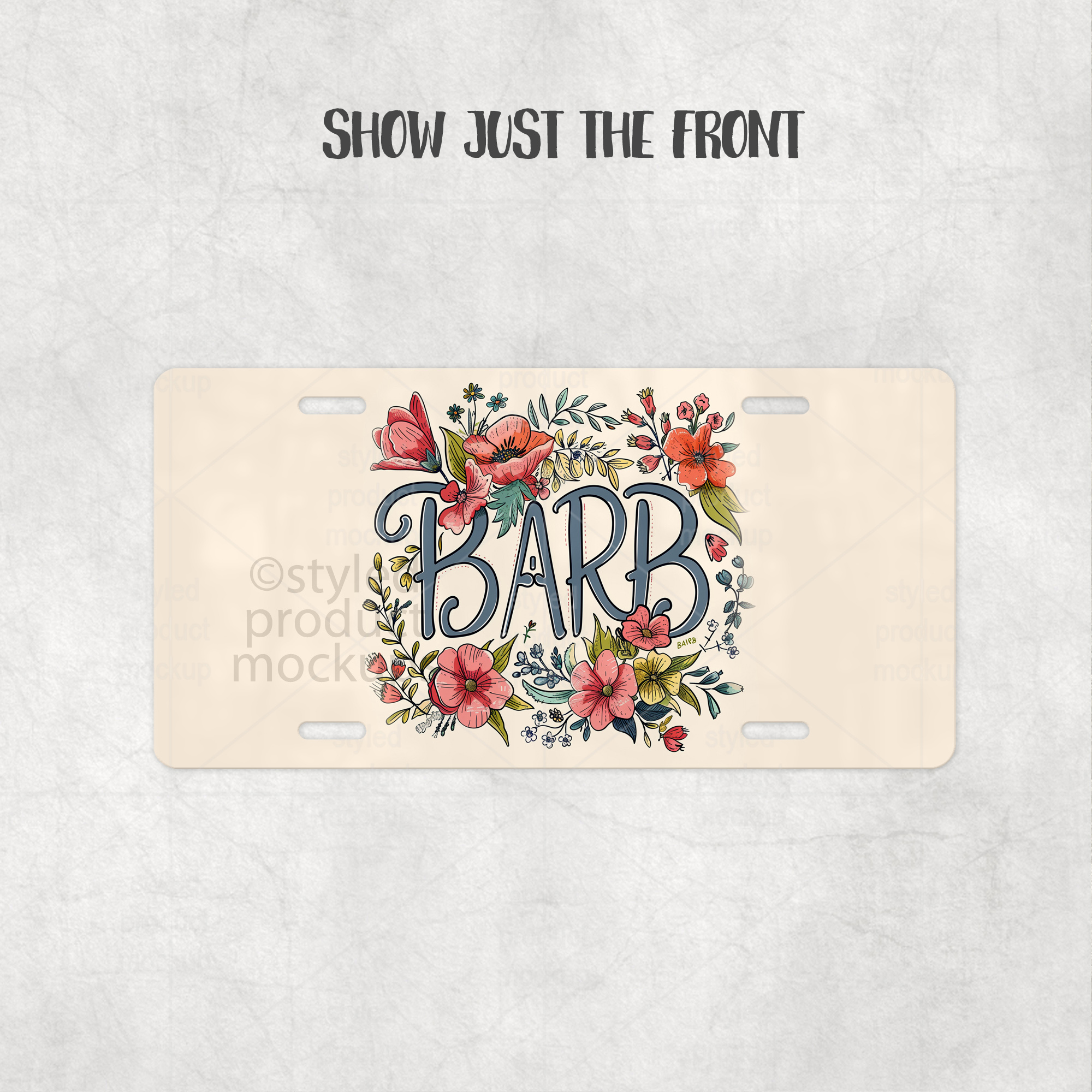 Sublimation License Plate Mockup