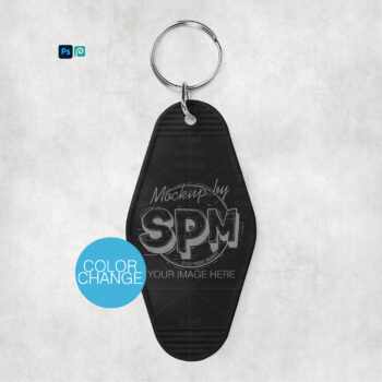 Plastic Hotel Keychain Mockup