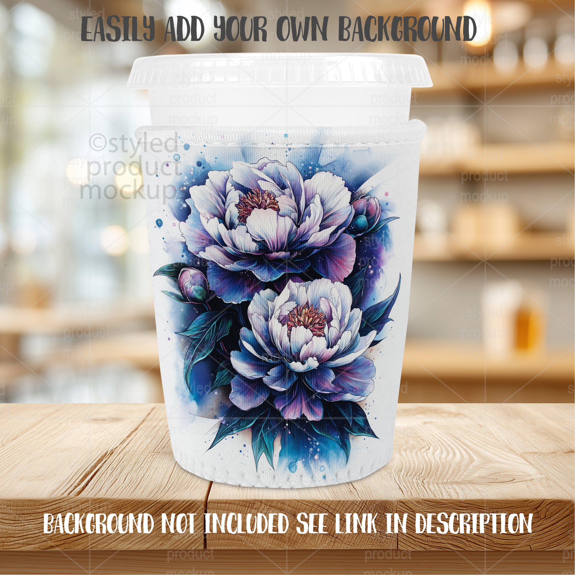 Small Iced Coffee Sleeve Mockup
