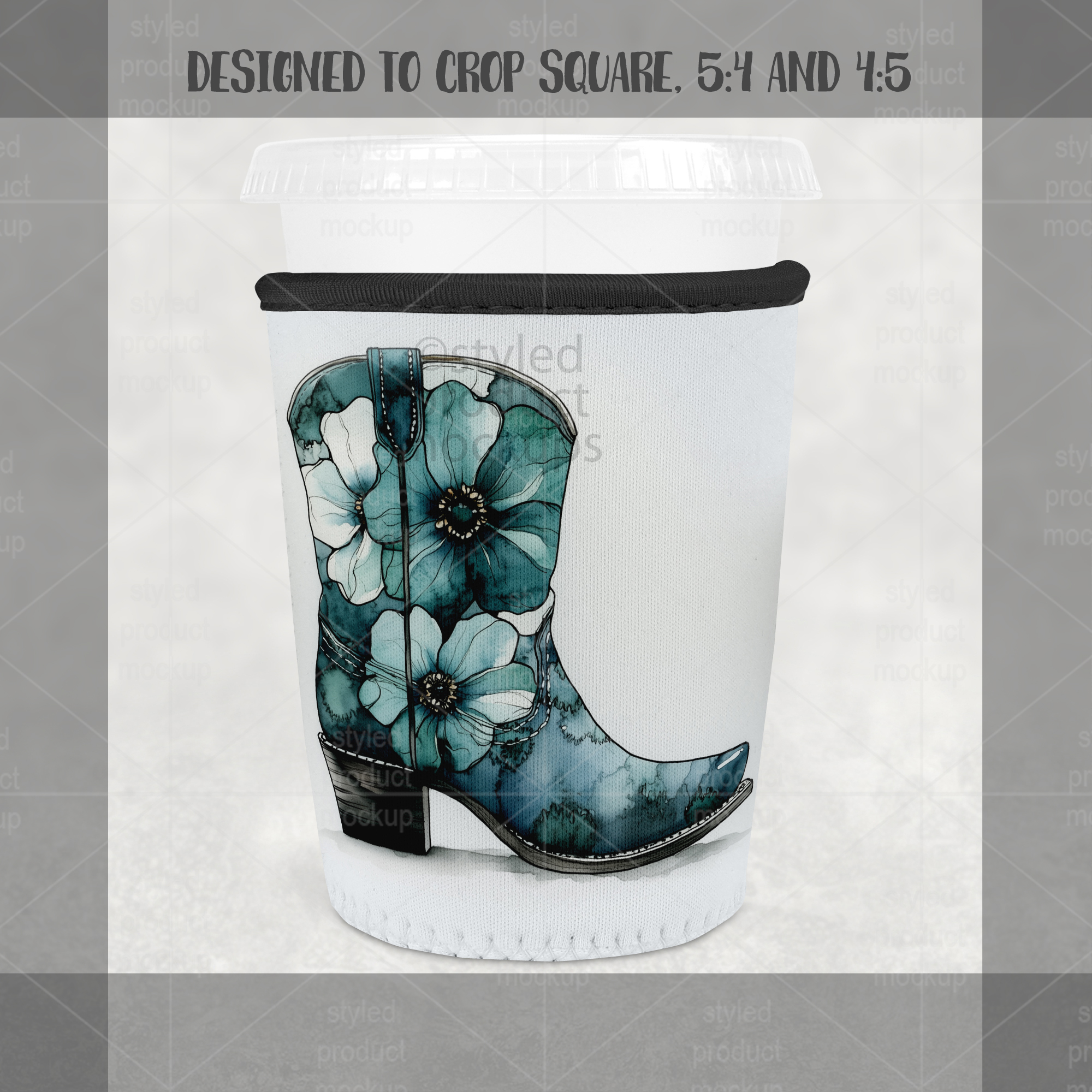 Small Iced Coffee Sleeve Mockup