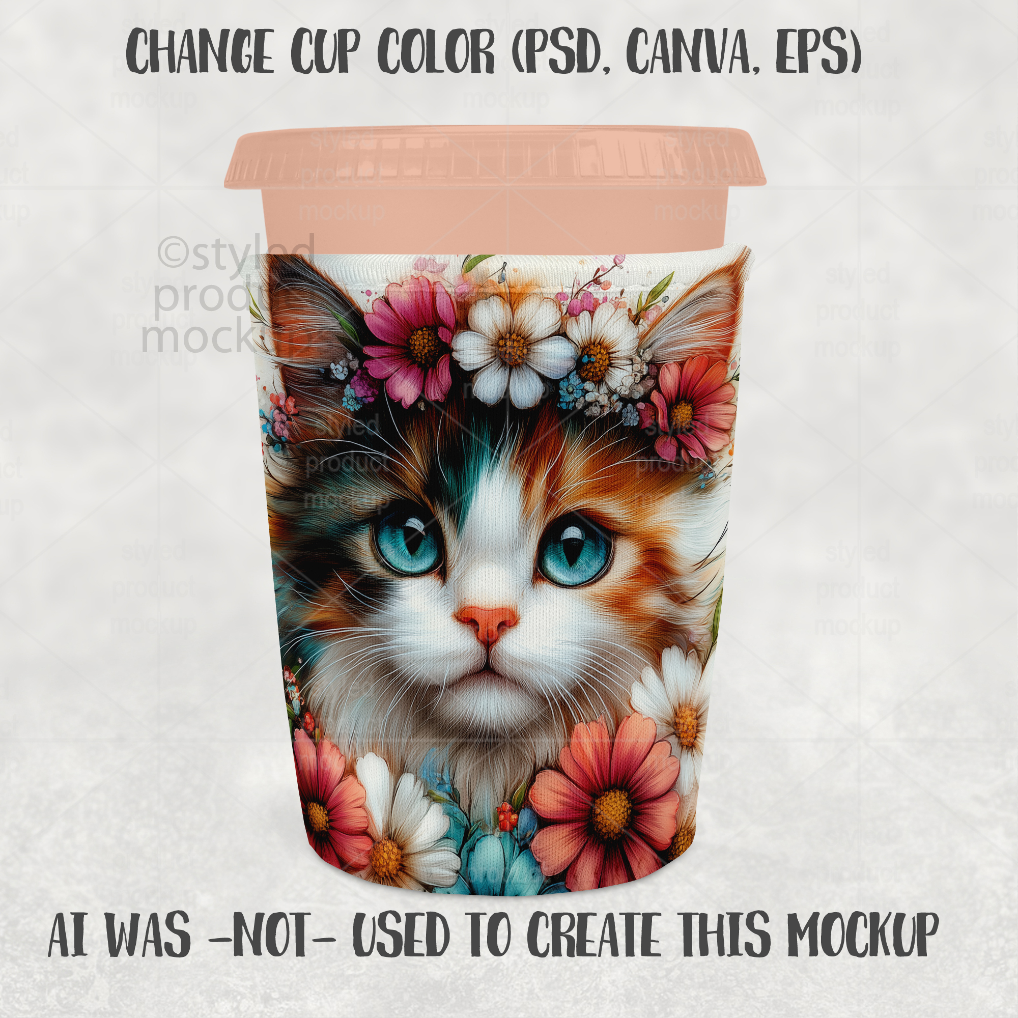 Small Iced Coffee Sleeve Mockup