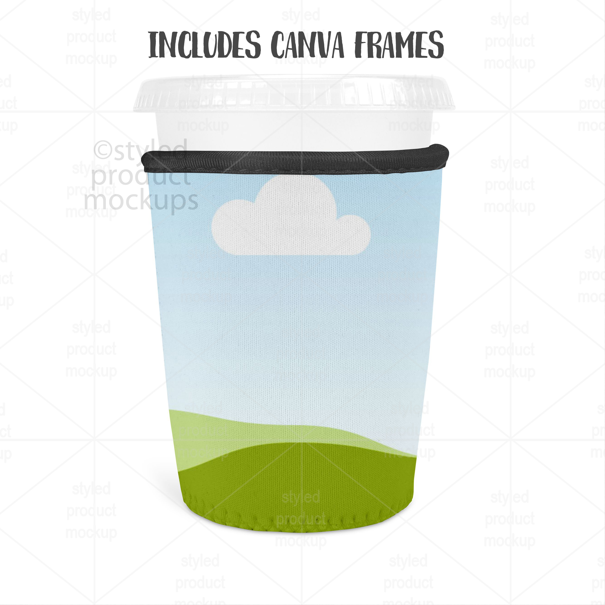 Small Iced Coffee Sleeve Mockup
