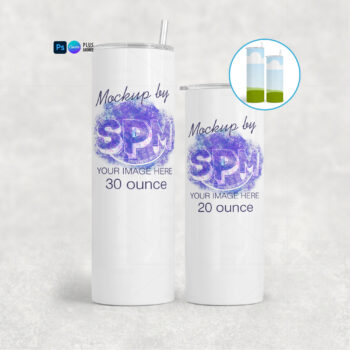 20oz and 30oz Skinny Tumbler Mockup