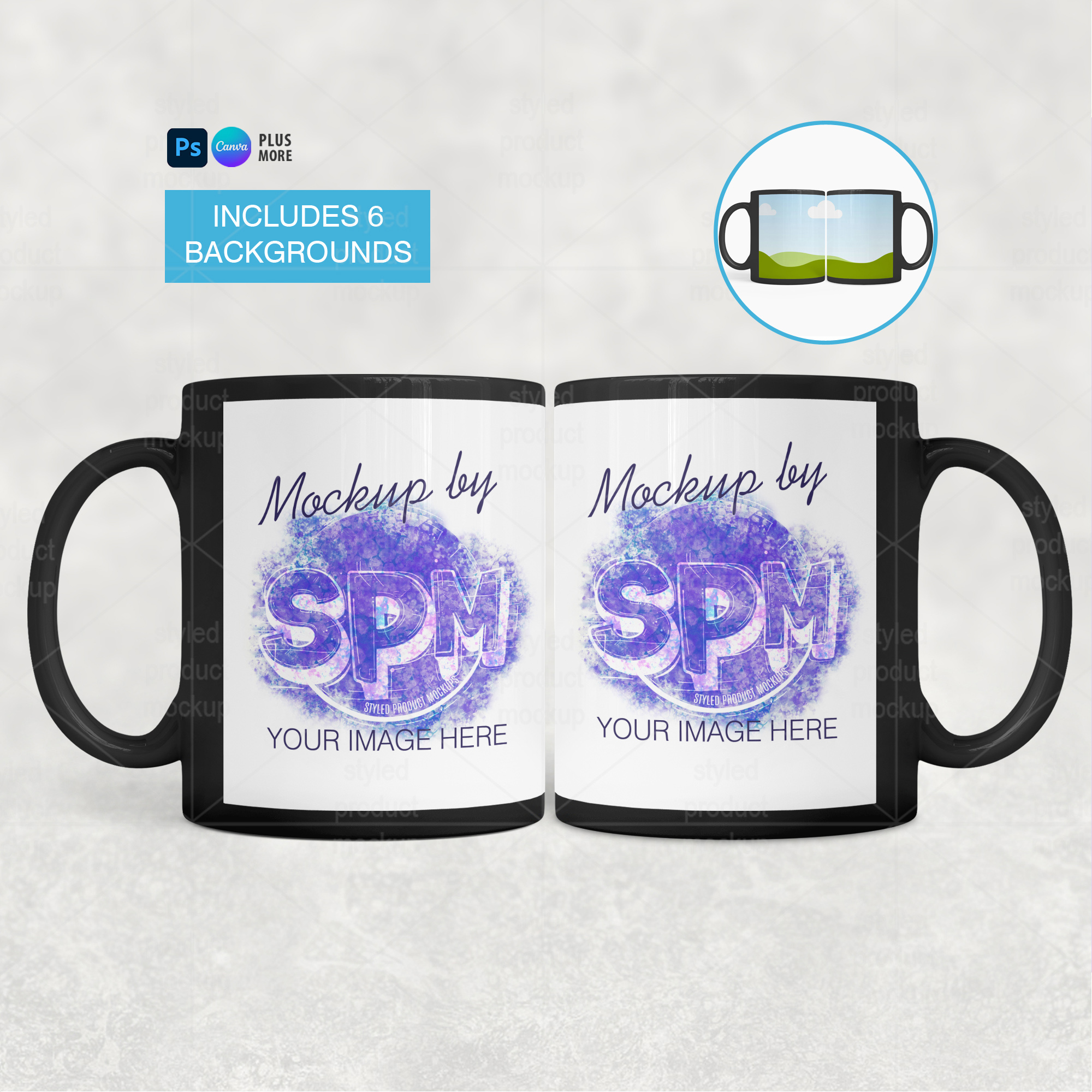 11oz Black Mug Mockup