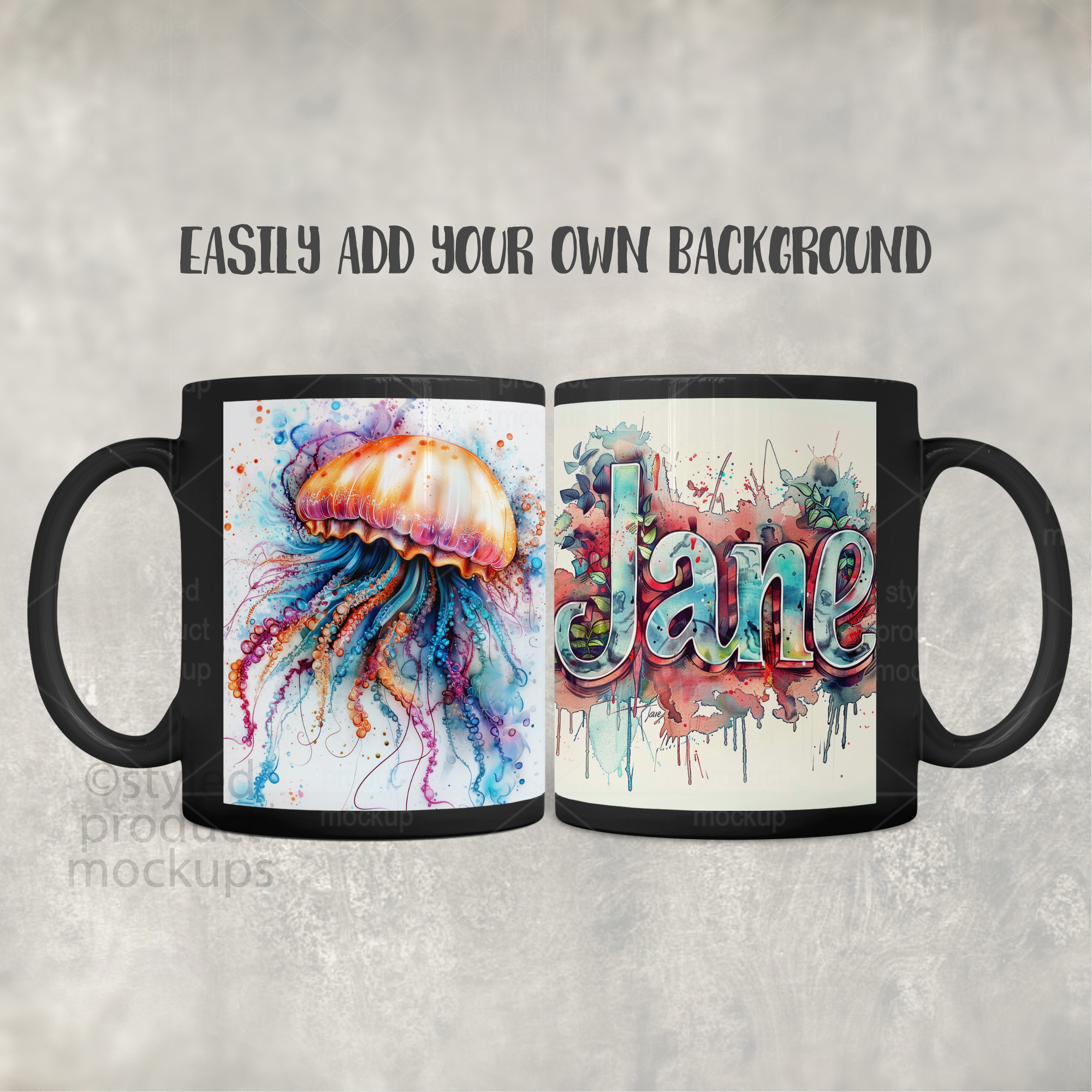 11oz Black Mug Mockup
