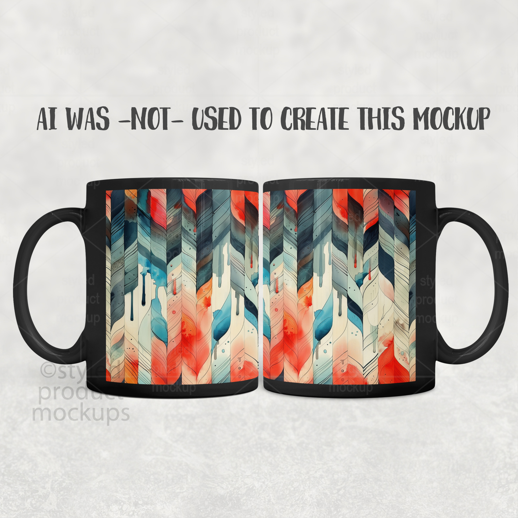 11oz Black Mug Mockup