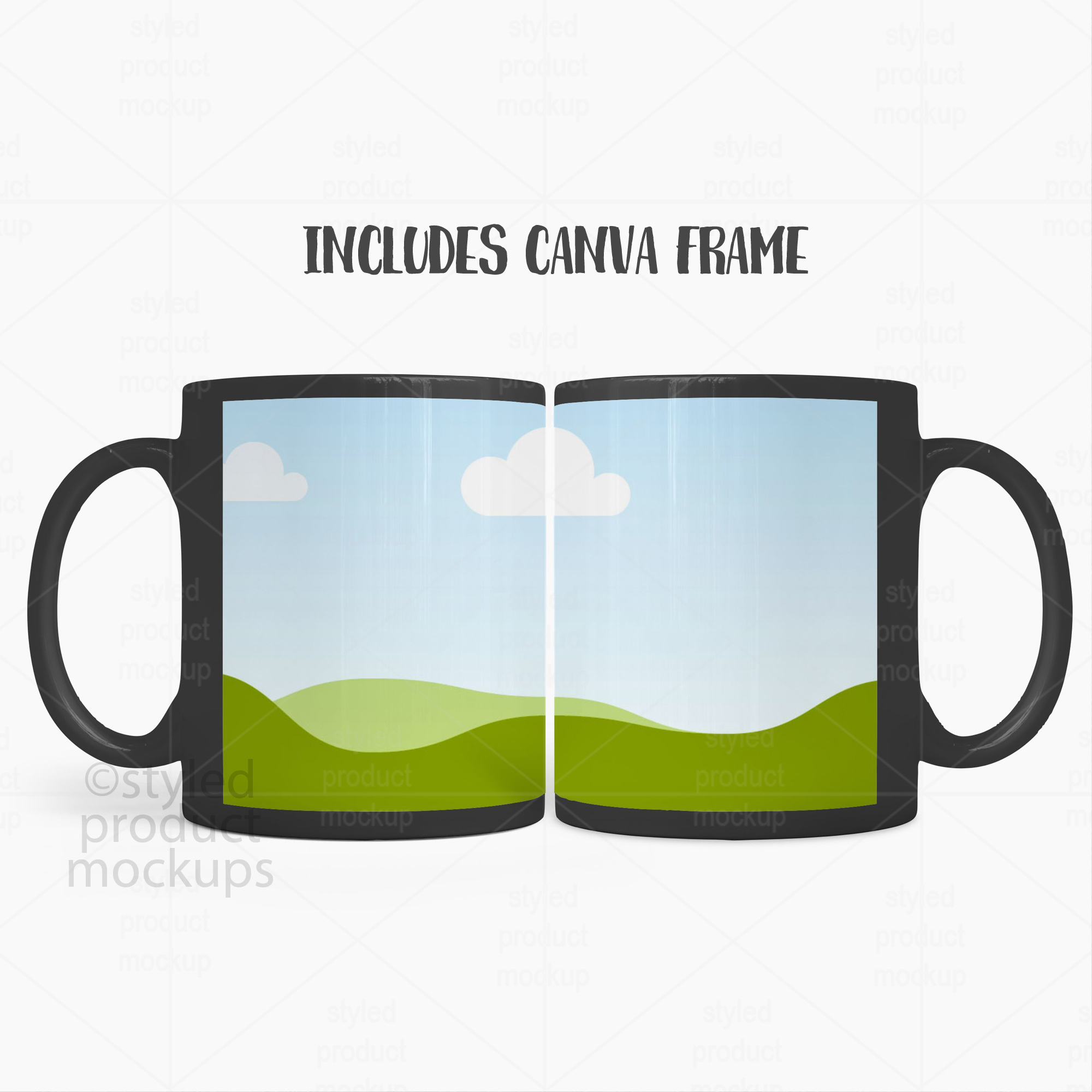 11oz Black Mug Mockup