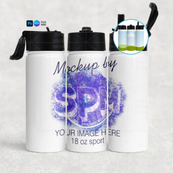 18oz Hydro Sport Water Bottle Mockup